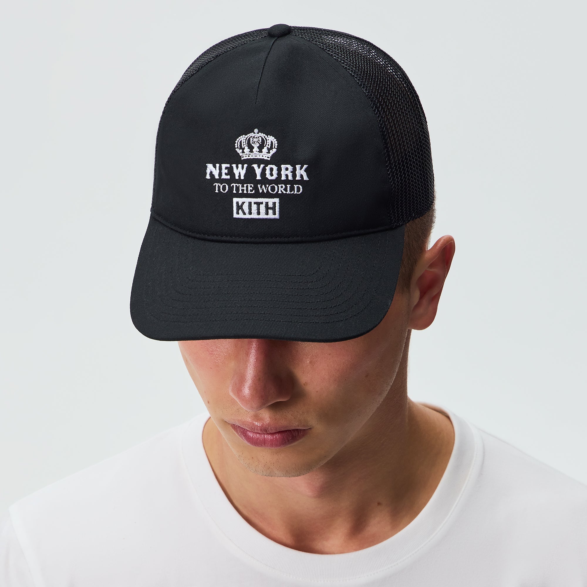 希少品 Kith New York To The World Relaxed Kith New York To The World Relaxed Twill Nolan Trucker Hat - Black