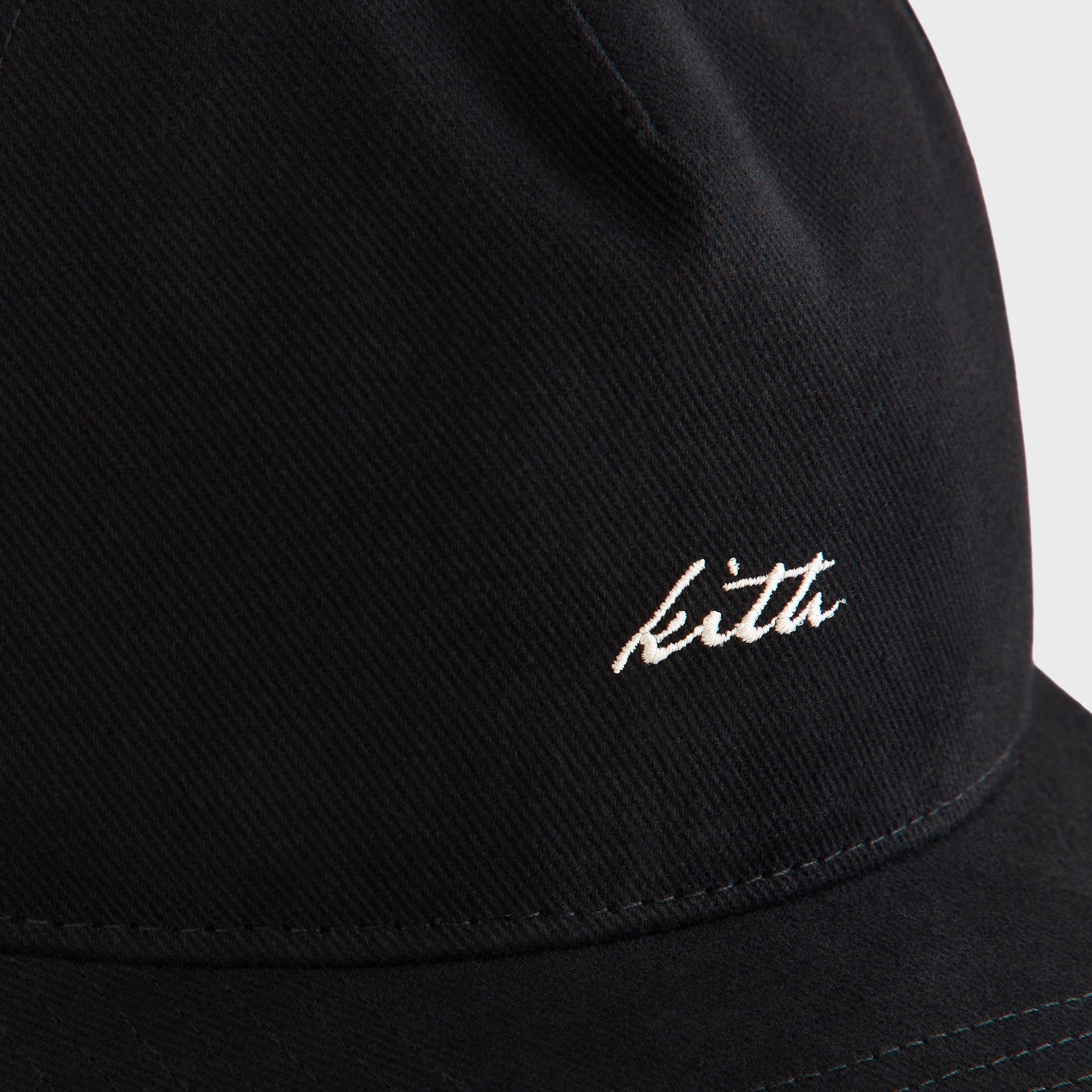 Kith Autograph Brushed Twill Bay Low Pinch Crown Cap - Black - PH
