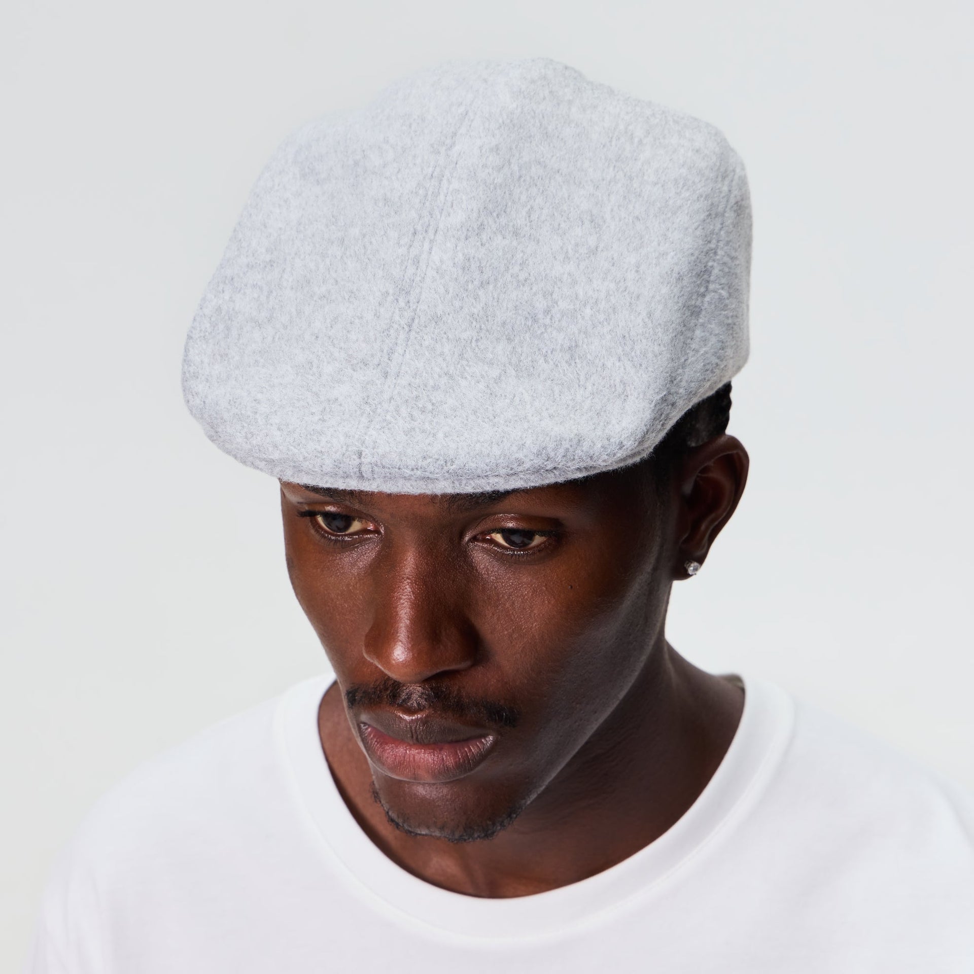 Kith Script Double-Face Wool Drivers Cap - Medium Heather Grey