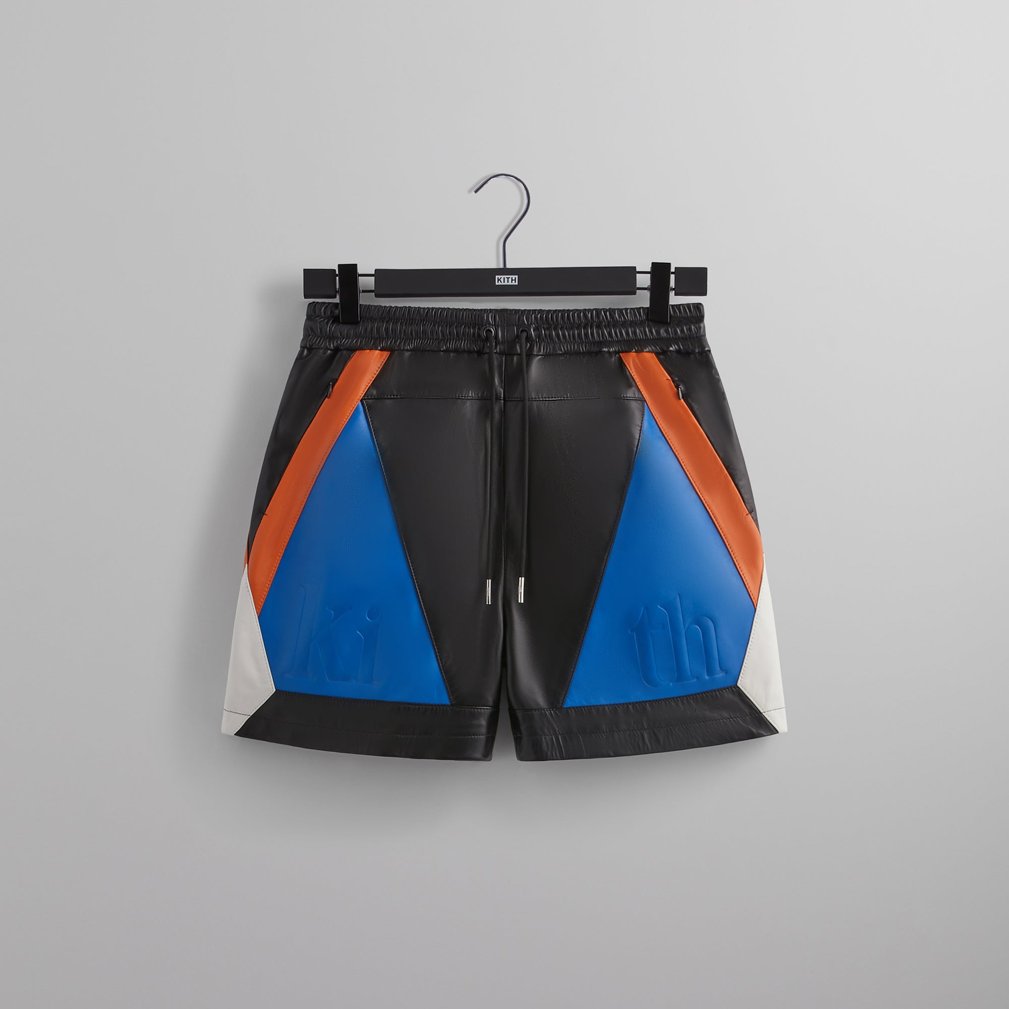 Kith for the New York Knicks Leather Turbo Shorts - Black – Kith