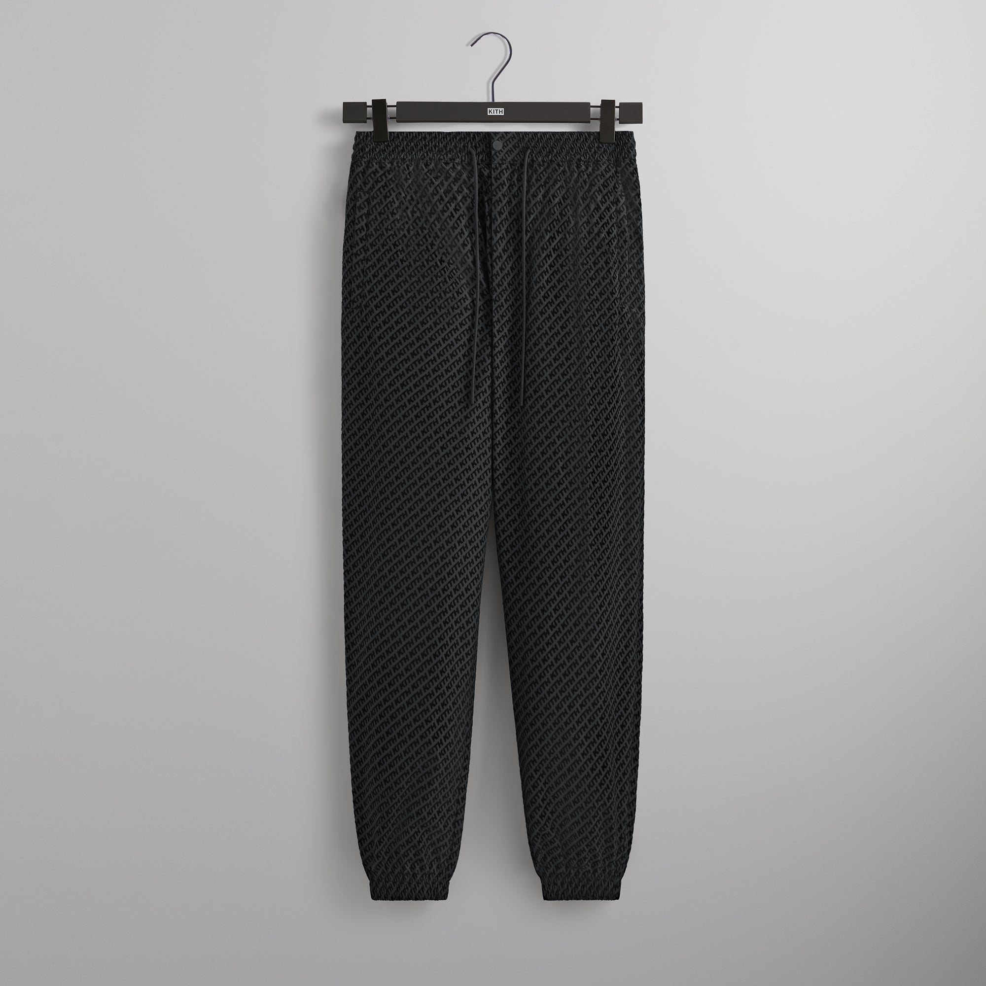 Kith Flocked Italic Monogram Davon Pant - Black – Kith Europe