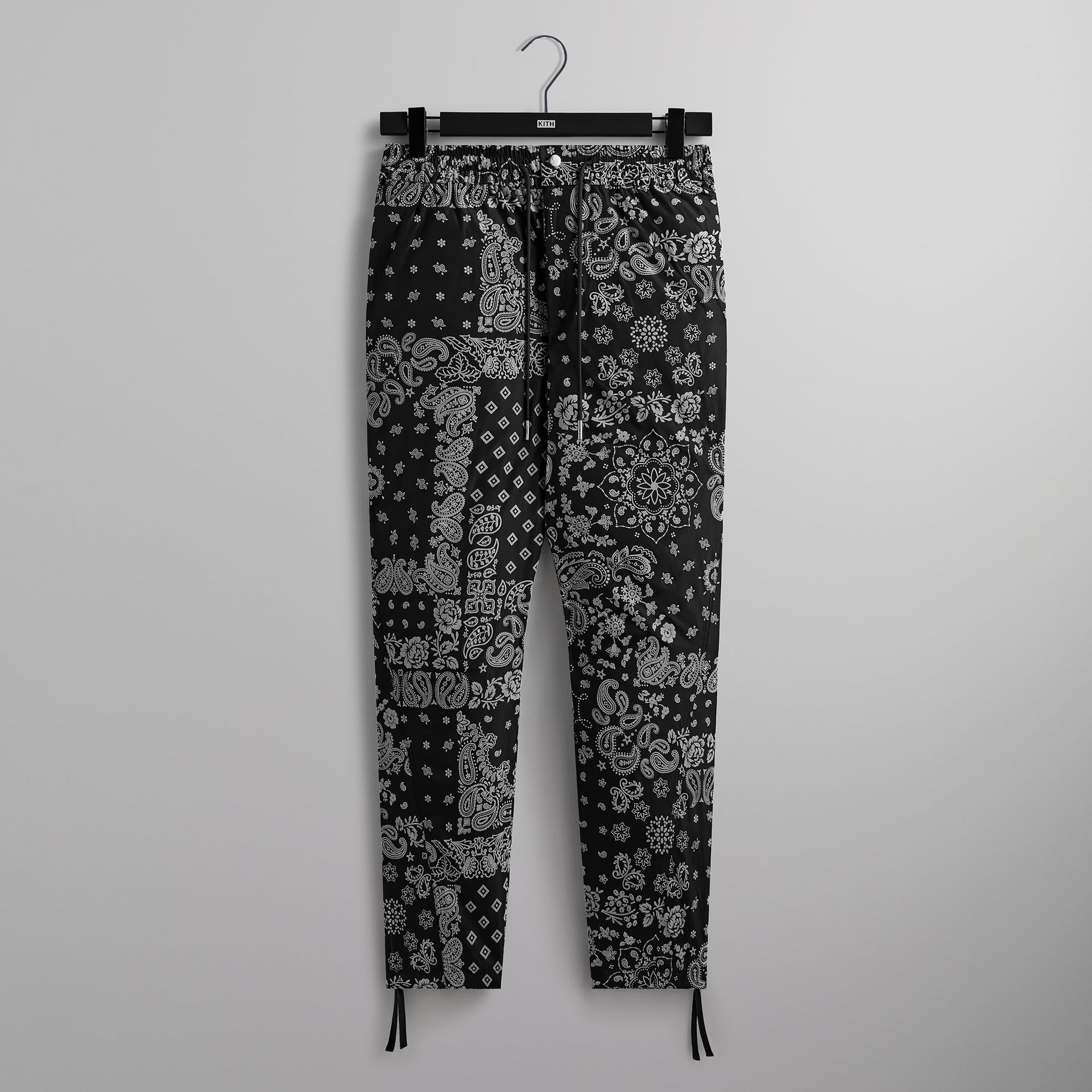 Kith Flocked Deconstructed Bandana Mercer 8 Pant - Black