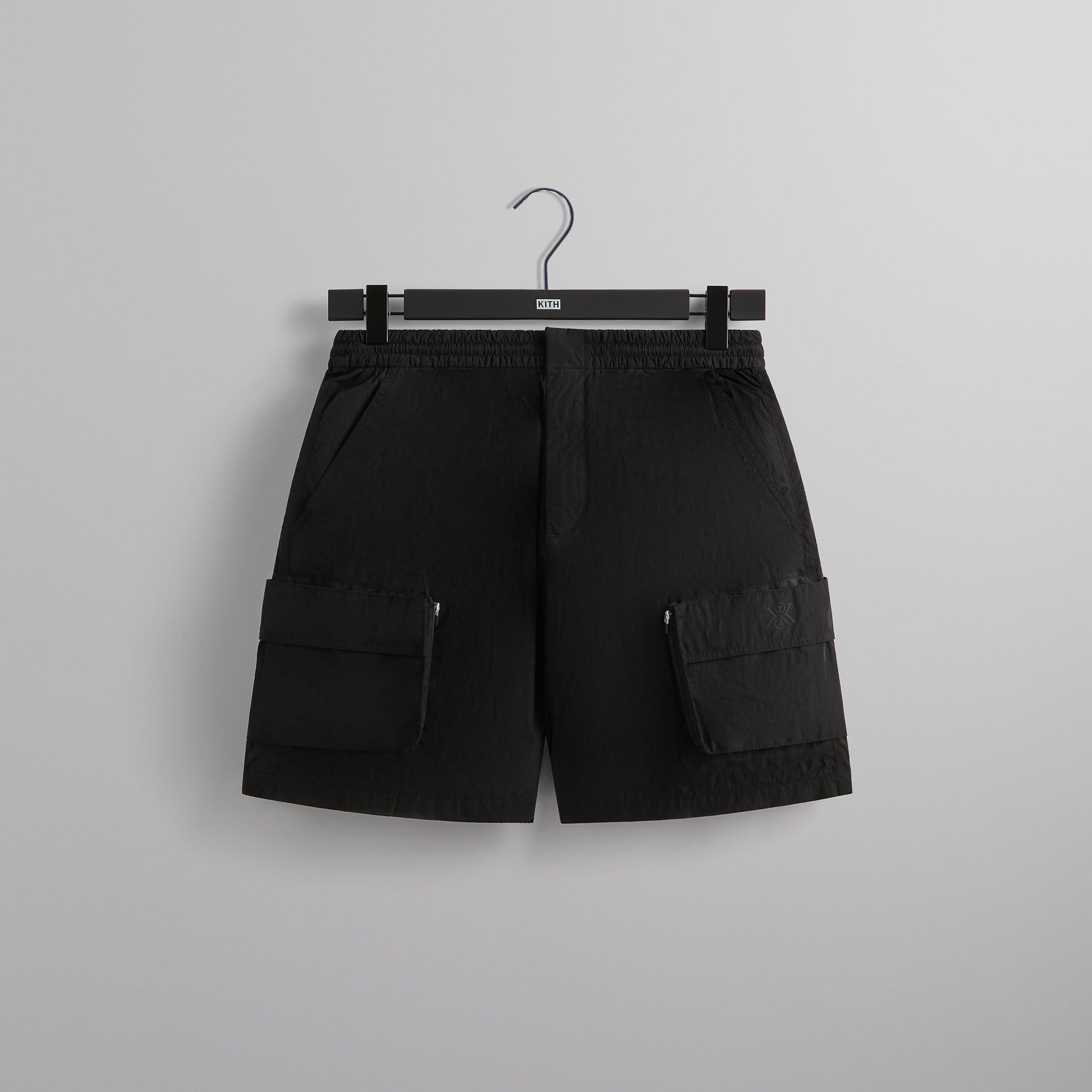 Kith Wrinkle Nylon Evan Cargo Short - Black