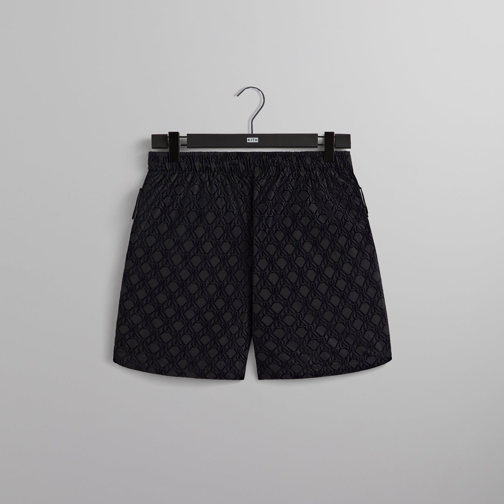 Kith Flocked Crest Tech Active Short -  Black