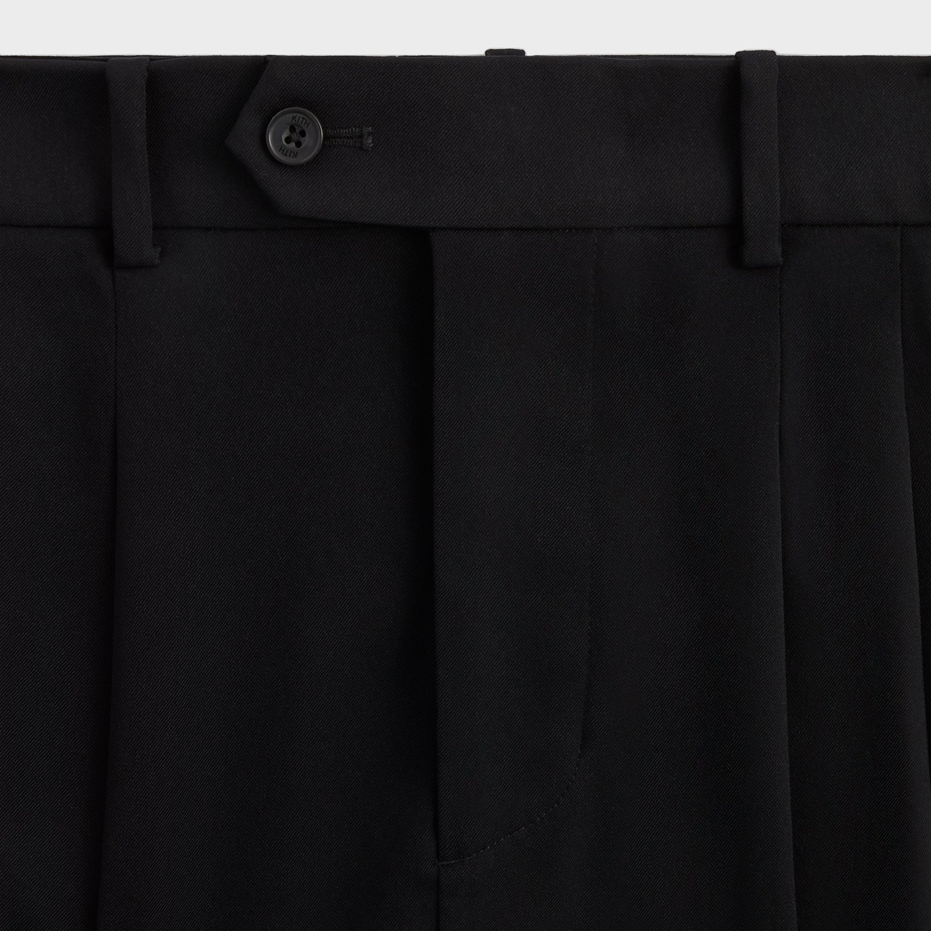 &Kin Kylan Pleated Trouser - Black PH