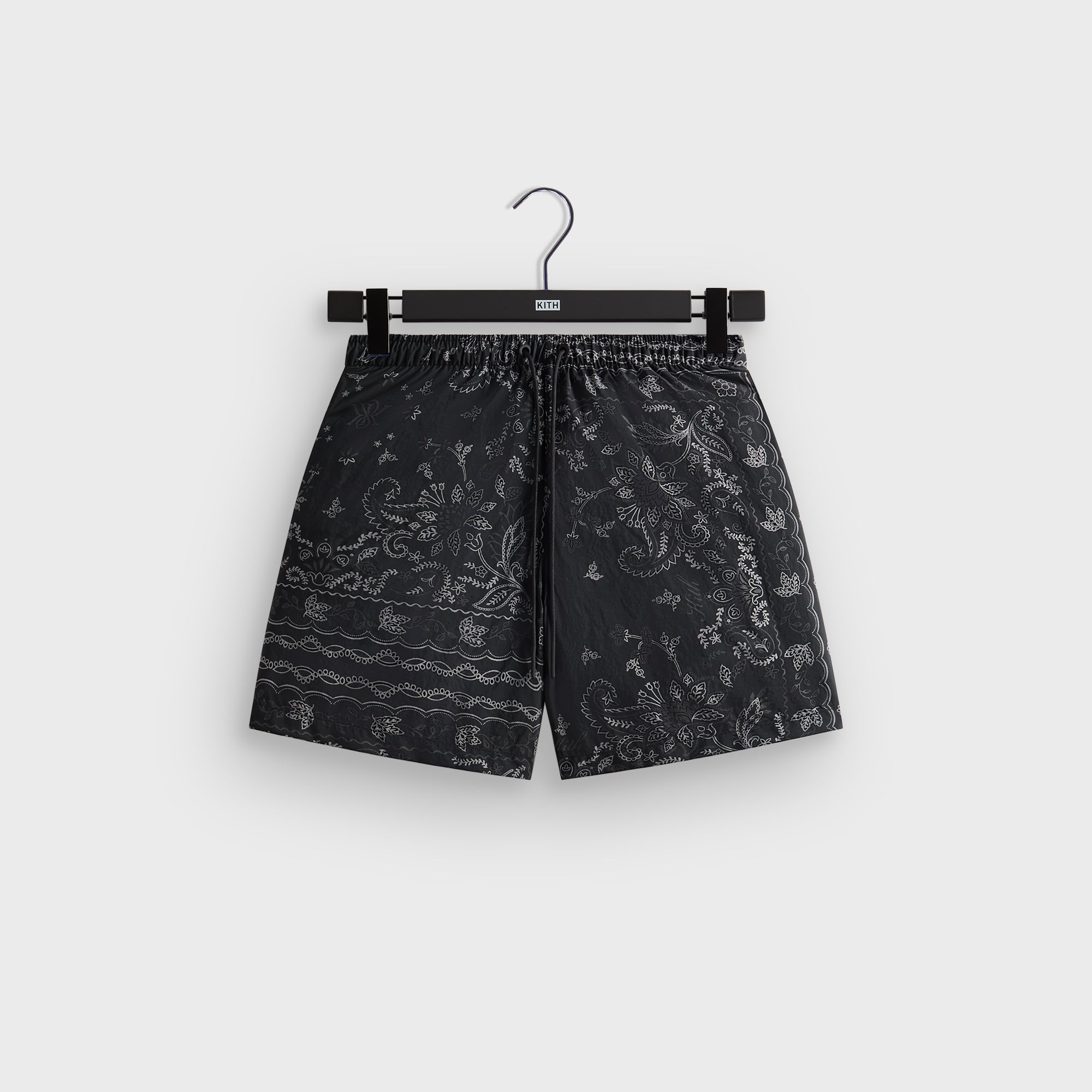 Kith Panelled Bandana Ashton Swim Short - Black – Kith Europe