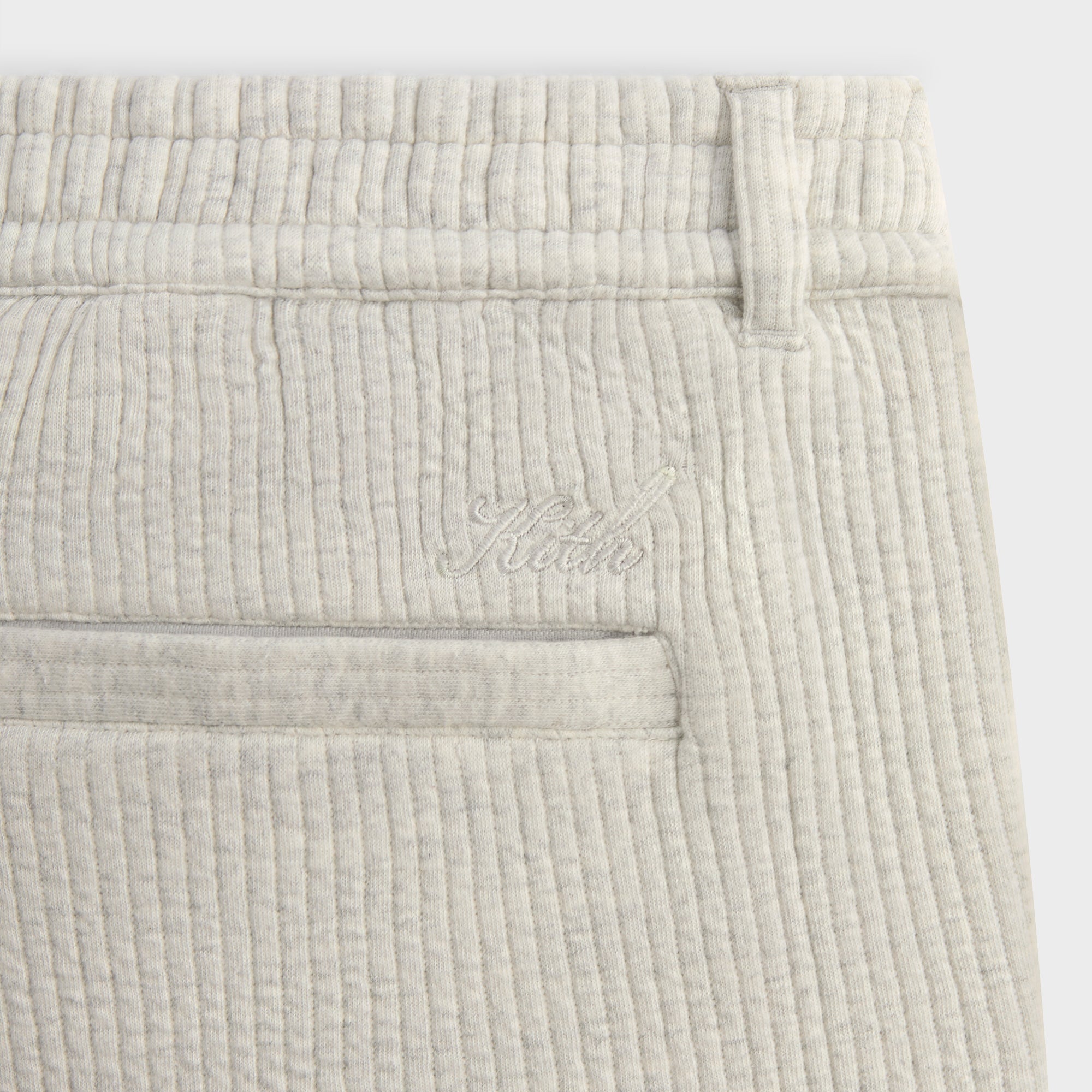 Kith Striped Interlock Garrison Pant - Light Heather Grey – Kith
