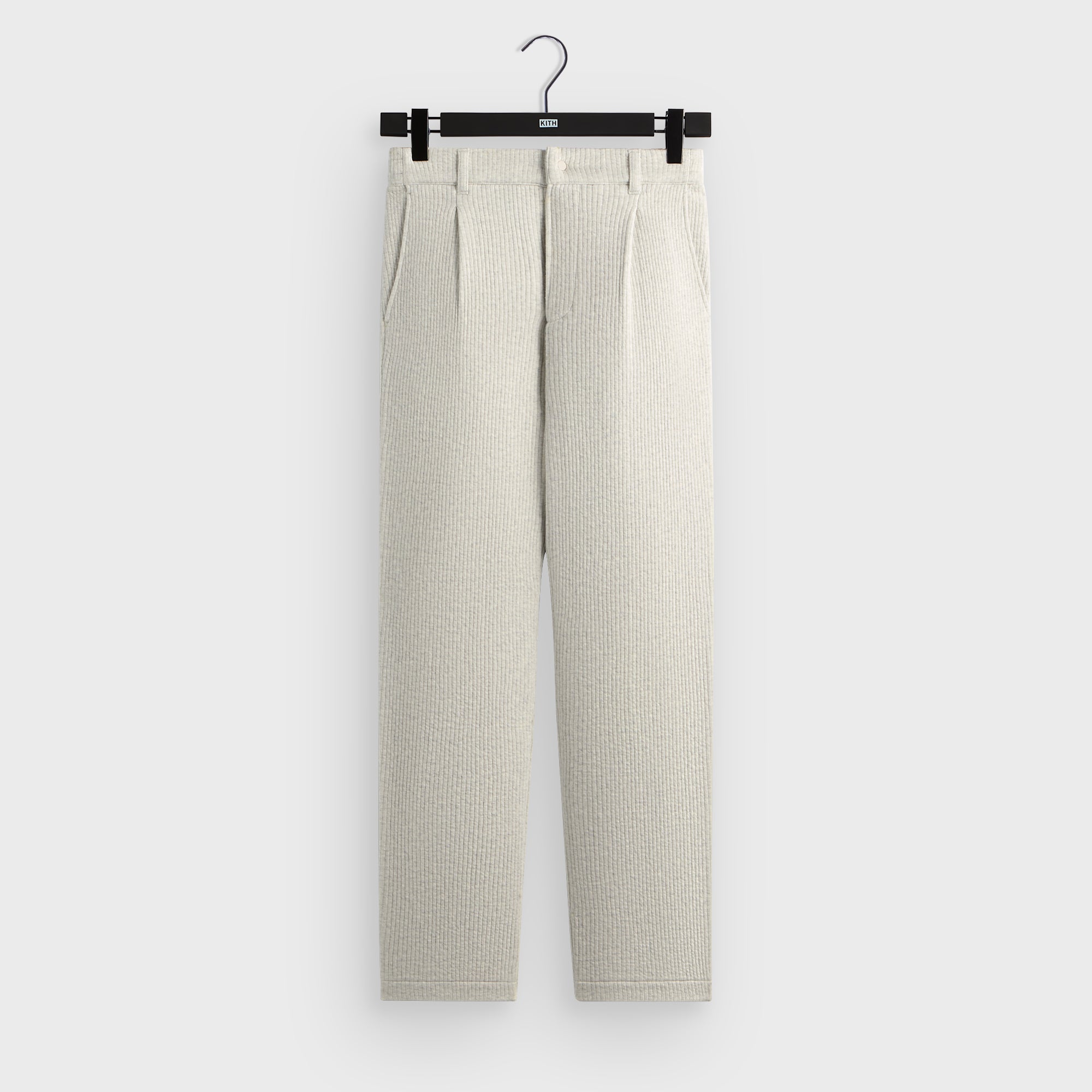 Kith Striped Interlock Garrison Pant - Light Heather Grey – Kith