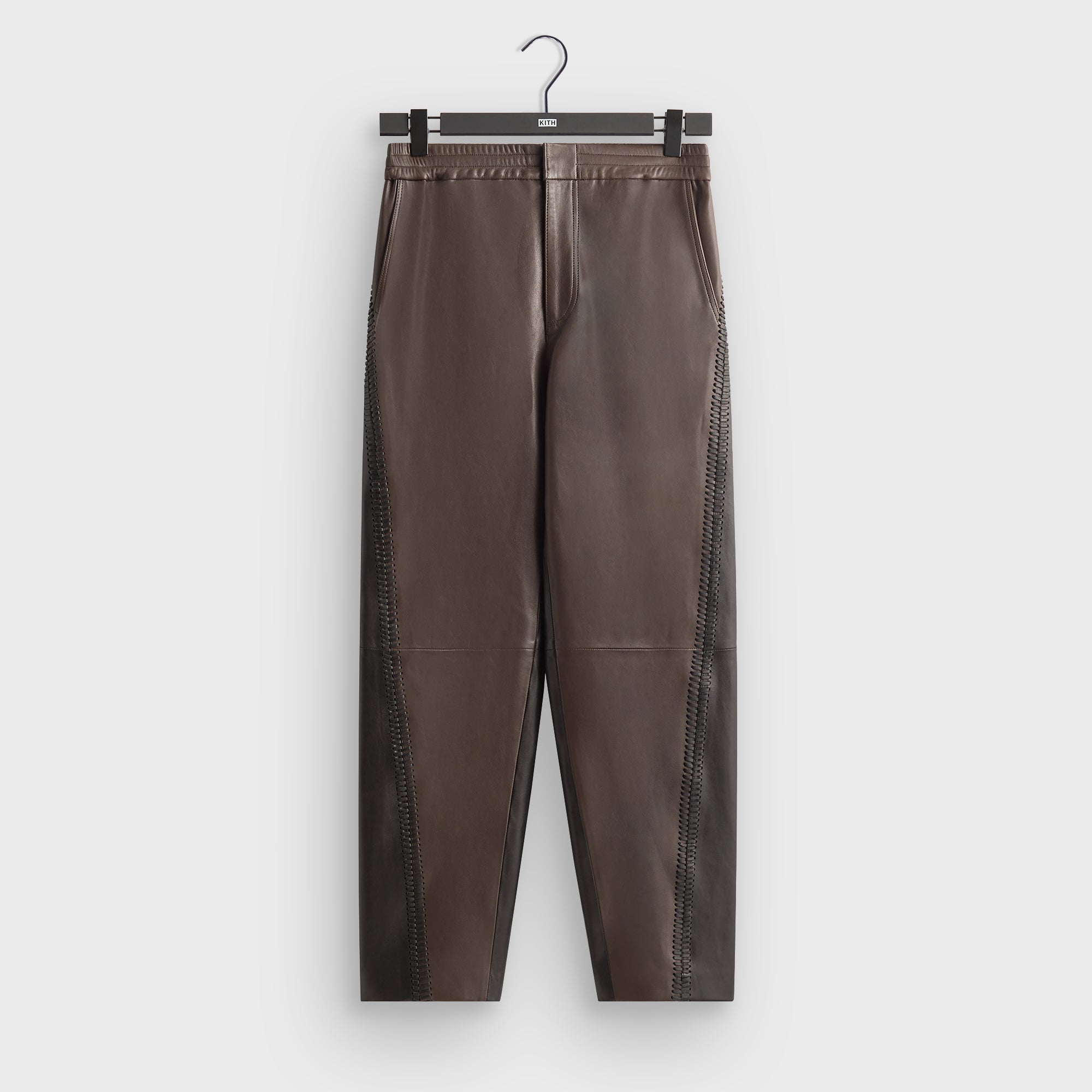 &Kin Irving Combo Leather Moto Pant - Hickory – Kith Europe