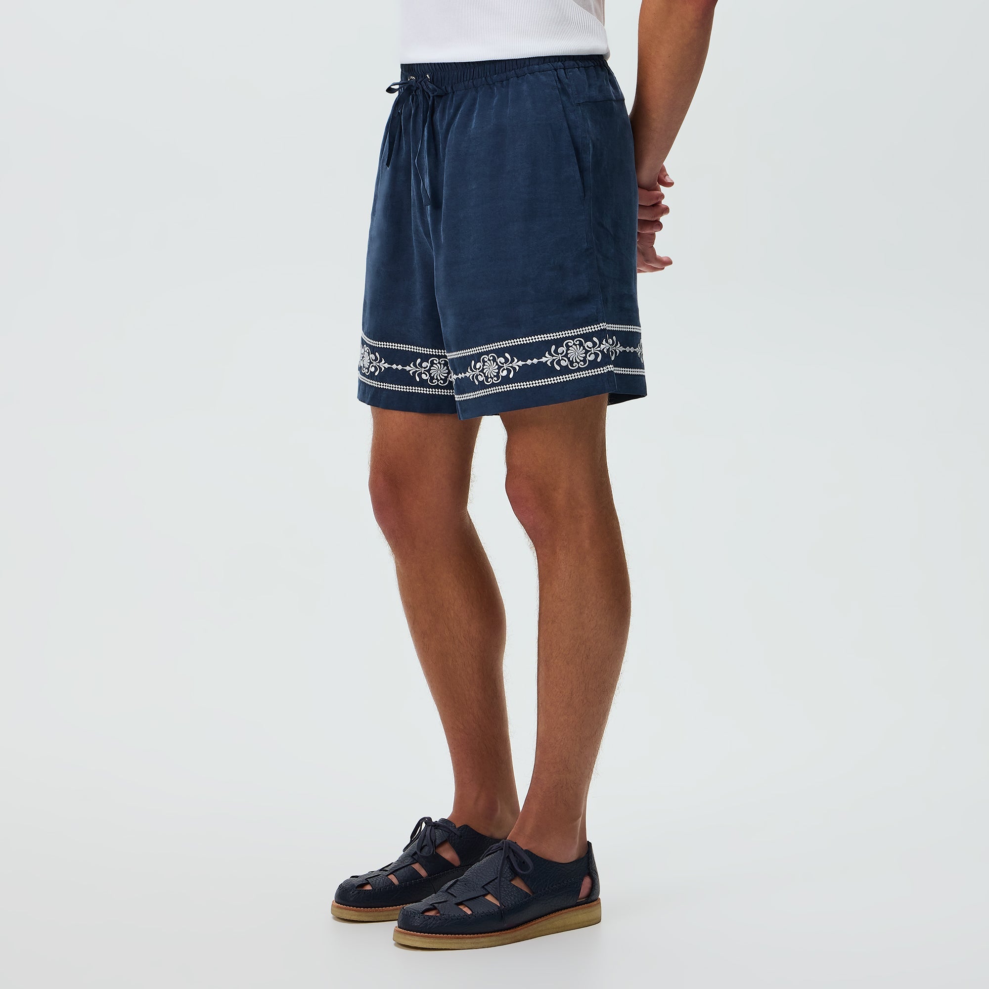 Kith Cupro Linen Cedar Short - Nocturnal – Kith Europe