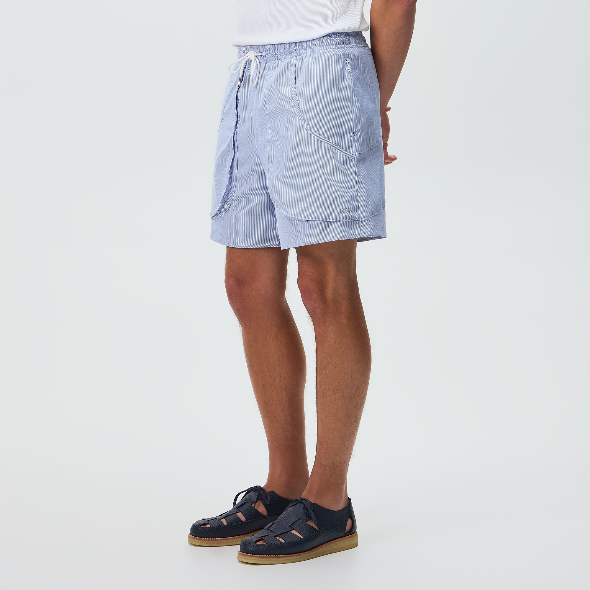 Kith Textured Microstripe Fowler Short - Marina – Kith Europe