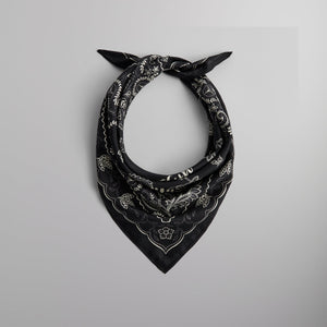 Kith Paisley Bandana Silk Scarf - Black PH – Kith Europe