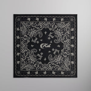 Kith Paisley Bandana Silk Scarf - Black PH – Kith Europe