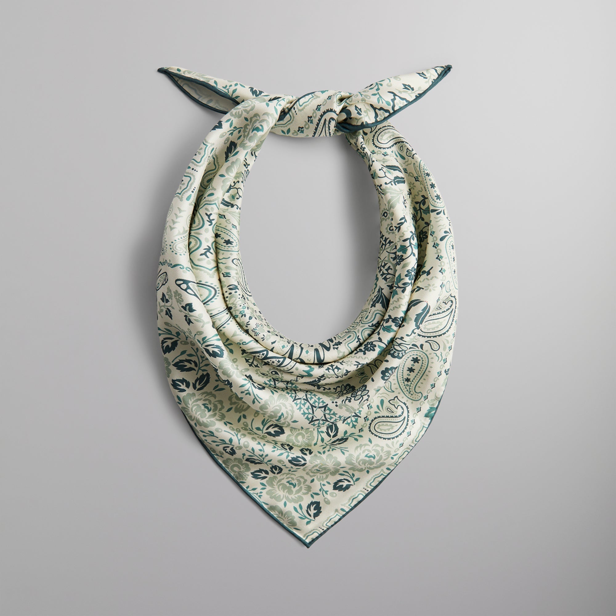 Kith Paisley Bandana Silk Scarf - Tranquility – Kith Europe