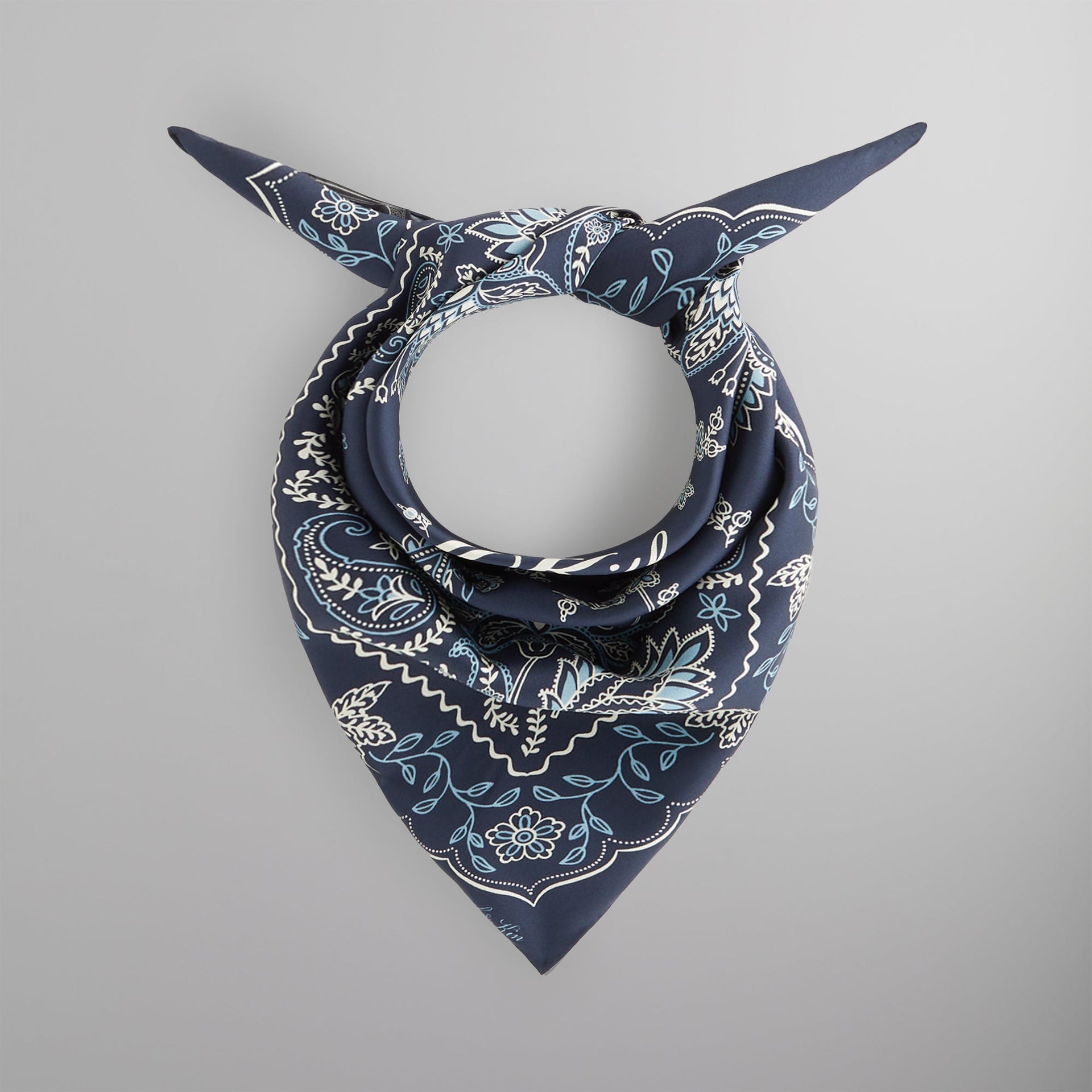 Kith Paisley Printed Silk Bandana - Nocturnal