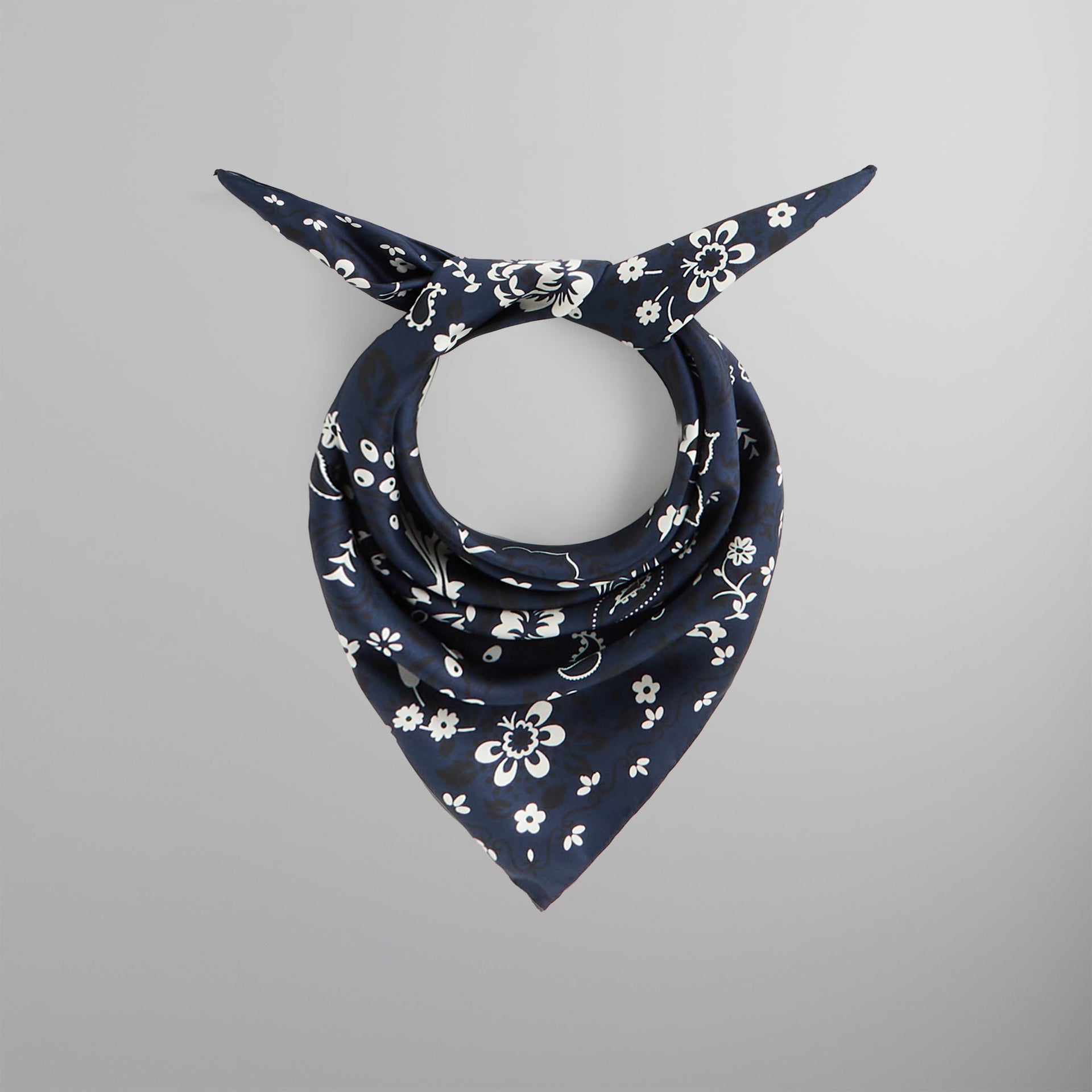 Kith Paisley Printed Silk Bandana - Nocturnal