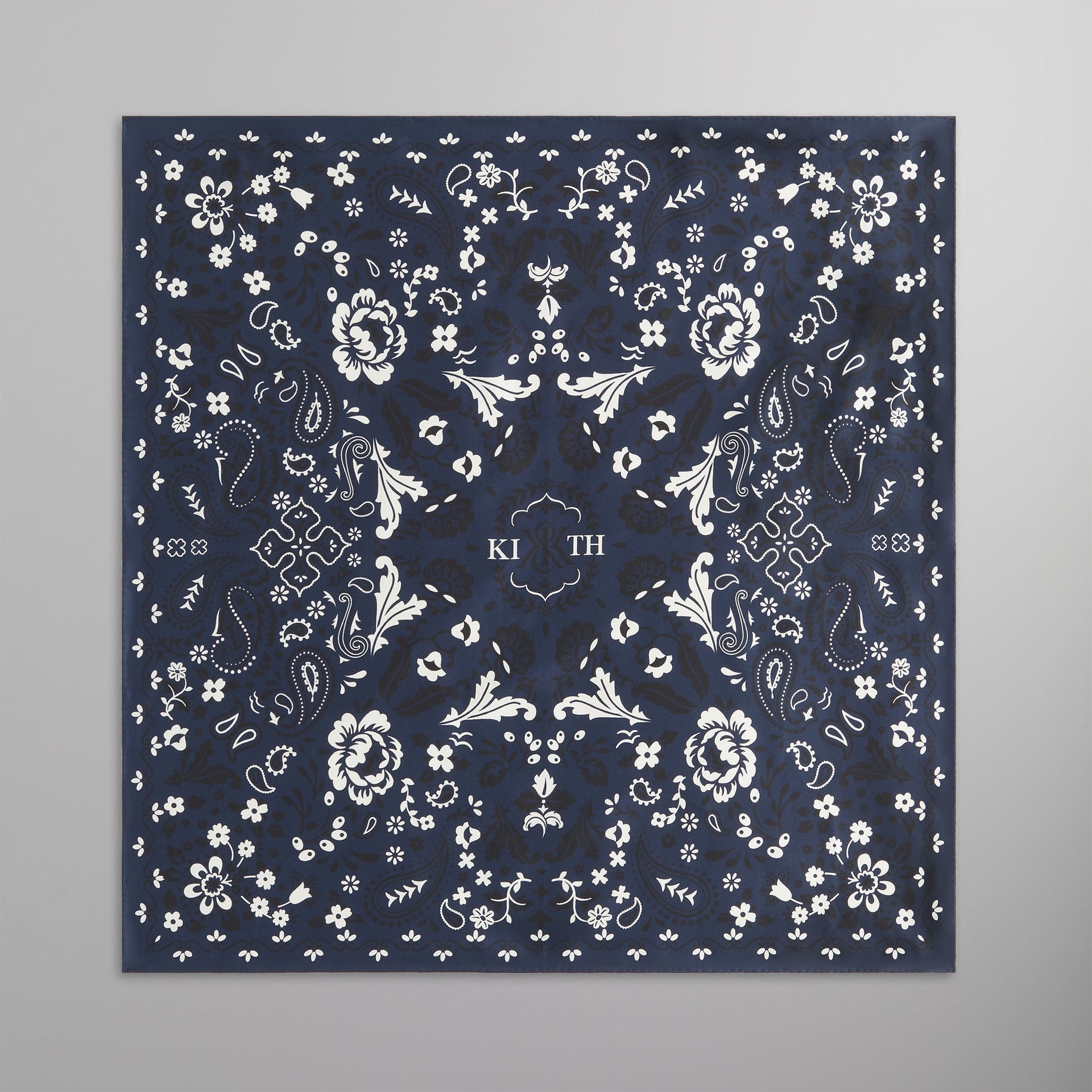 Kith Paisley Printed Silk Bandana - Nocturnal