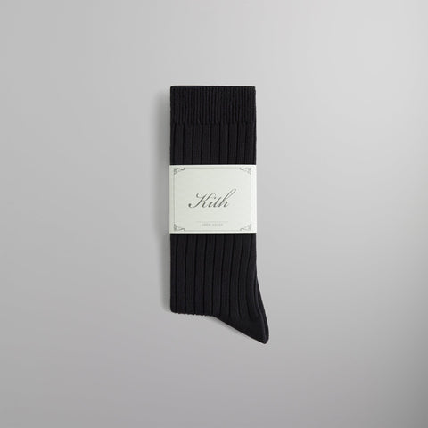 Kith Ribbed Cotton Socks - Black
