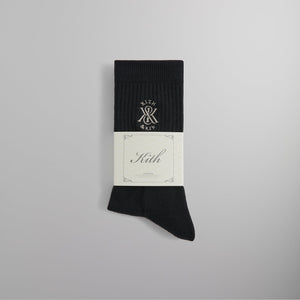 Kith Crew Cotton Socks With Kith Crest - Black