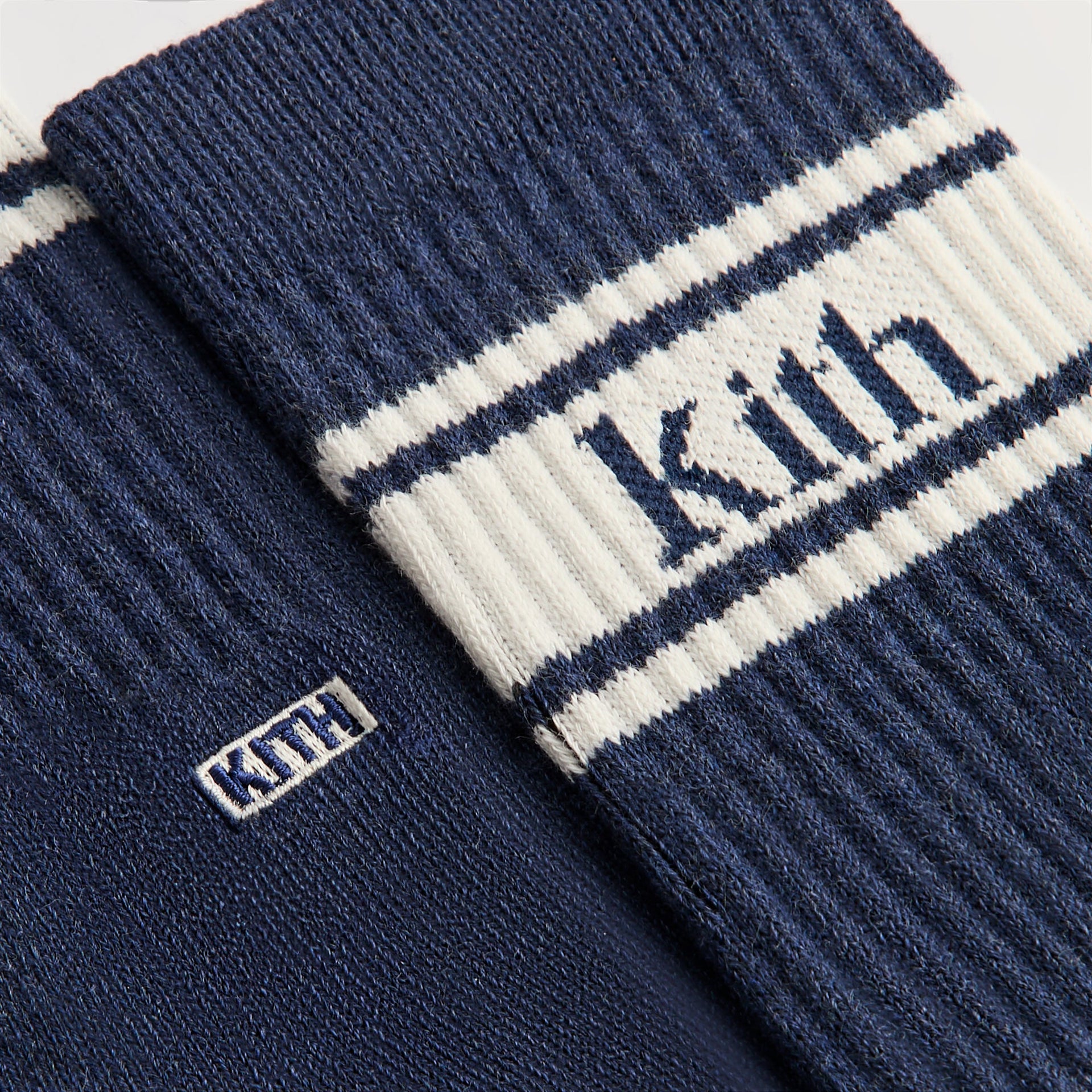 Kith Serif Jacquard Striped Crew Socks - Innate