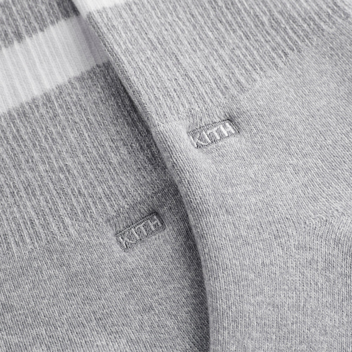 Kith 3-Pack Mixed Cotton Socks - Light Heather Grey