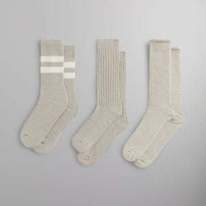 Kith Three Pack Mixed Cotton Socks - Carabiner Heather