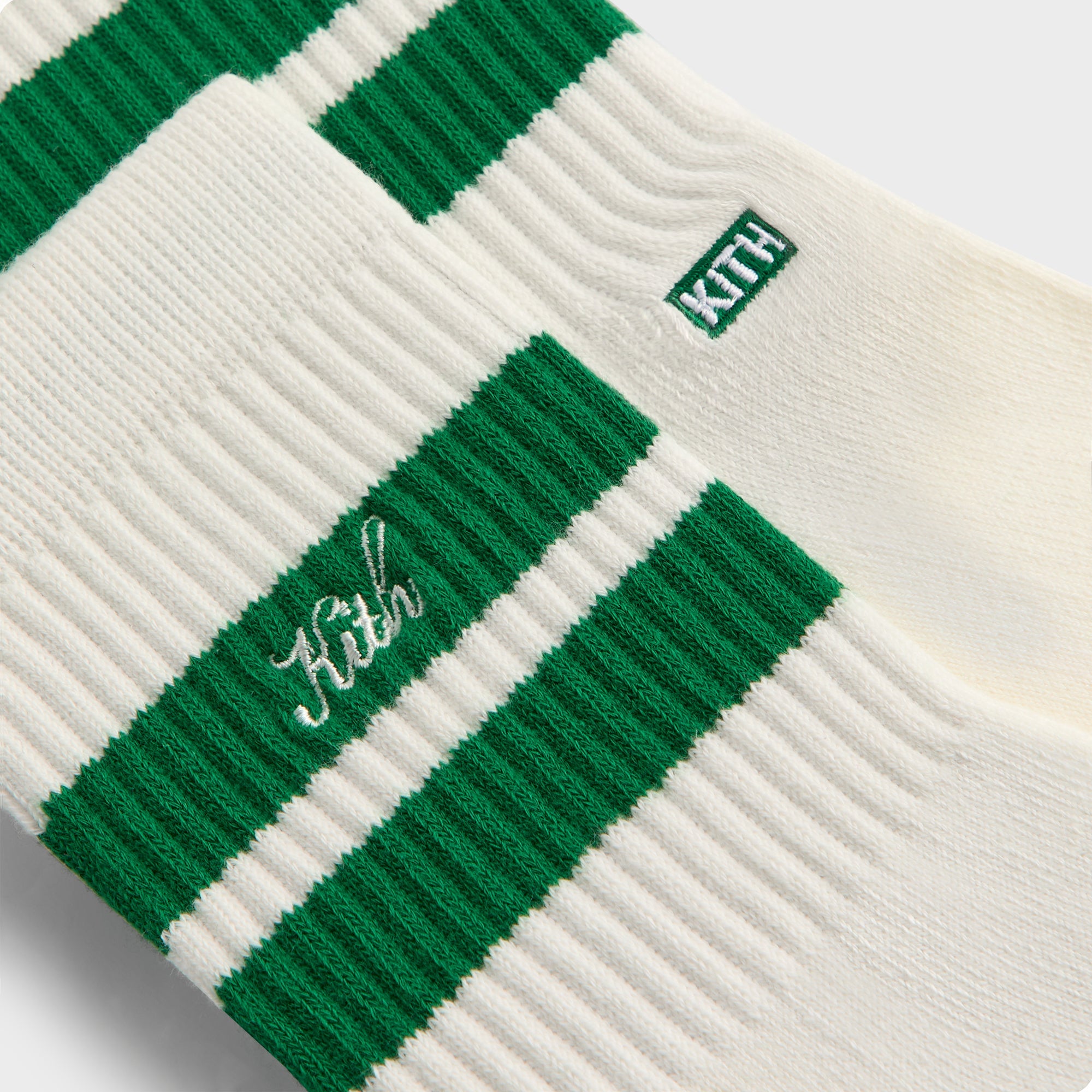 Kith 3-Pack Striped Mid Crew Socks - White – Kith Europe