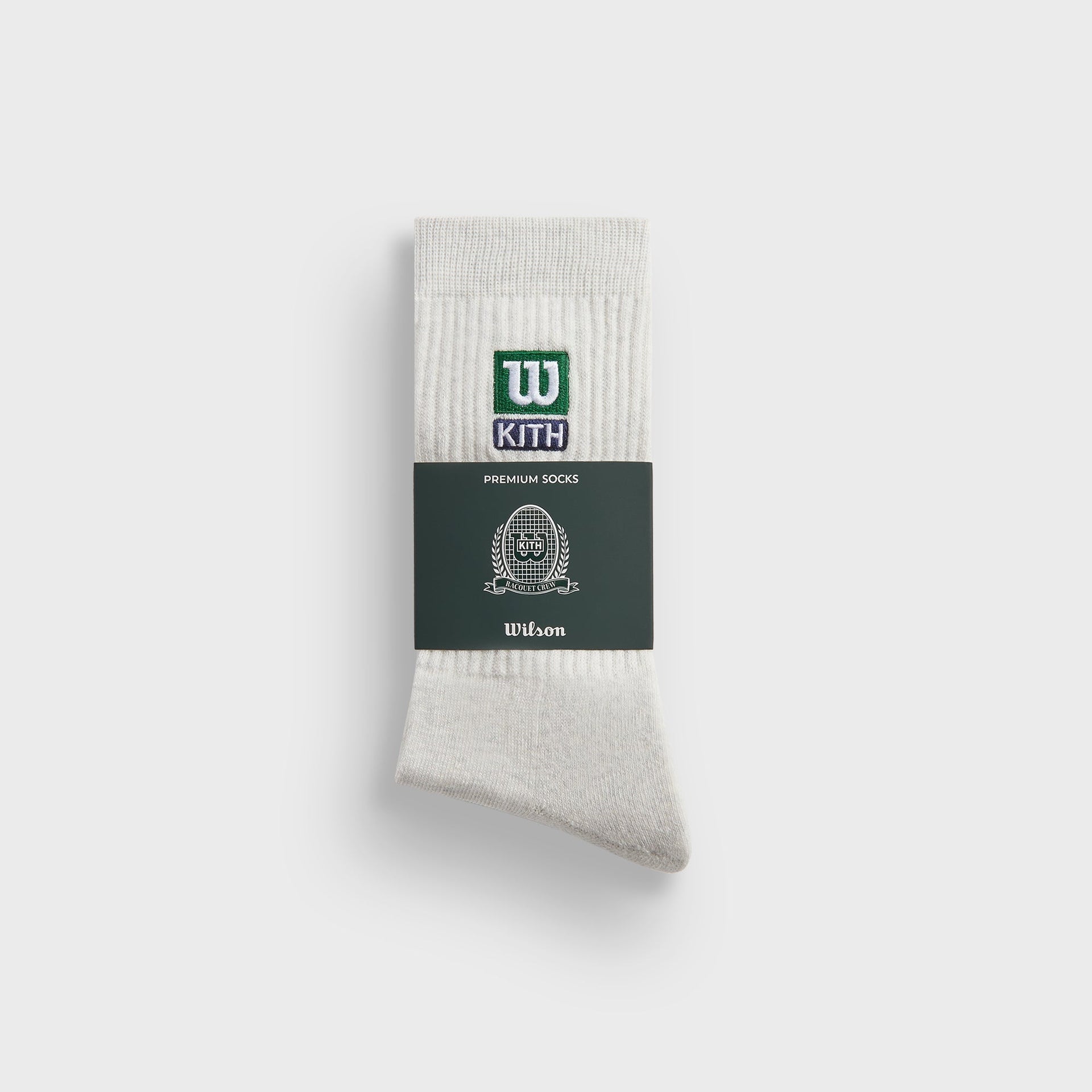 Kith for Wilson Logo Crew Socks - Light Heather Grey PH