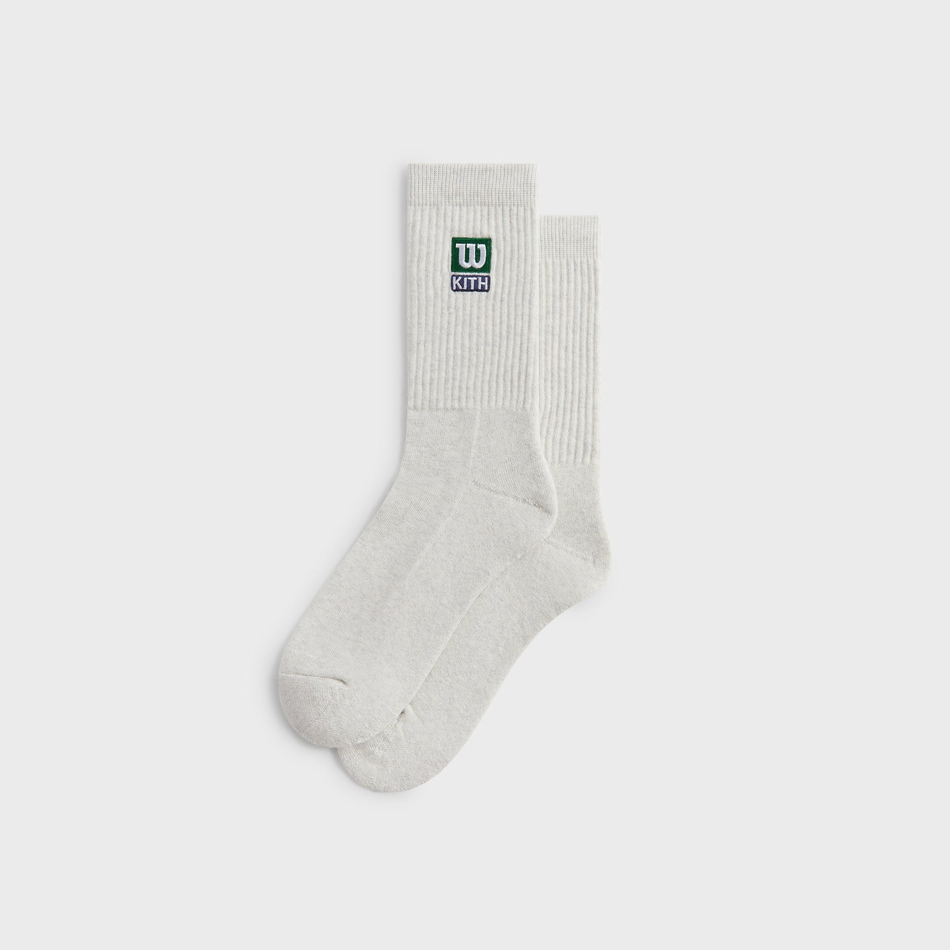 Kith for Wilson Logo Crew Socks - Light Heather Grey PH