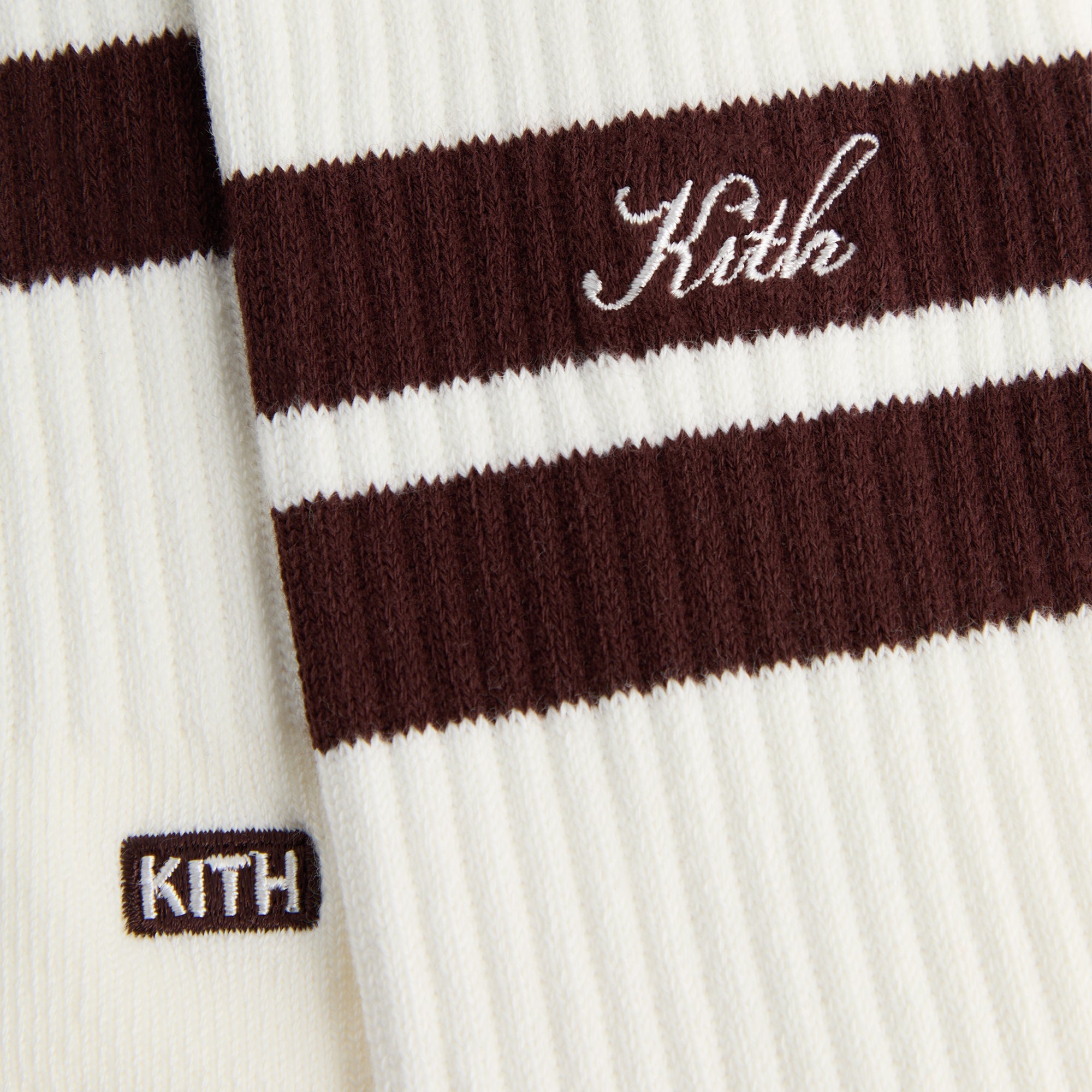 Kith 3-Pack Double Stripe Crew Socks - Silk – Kith Europe