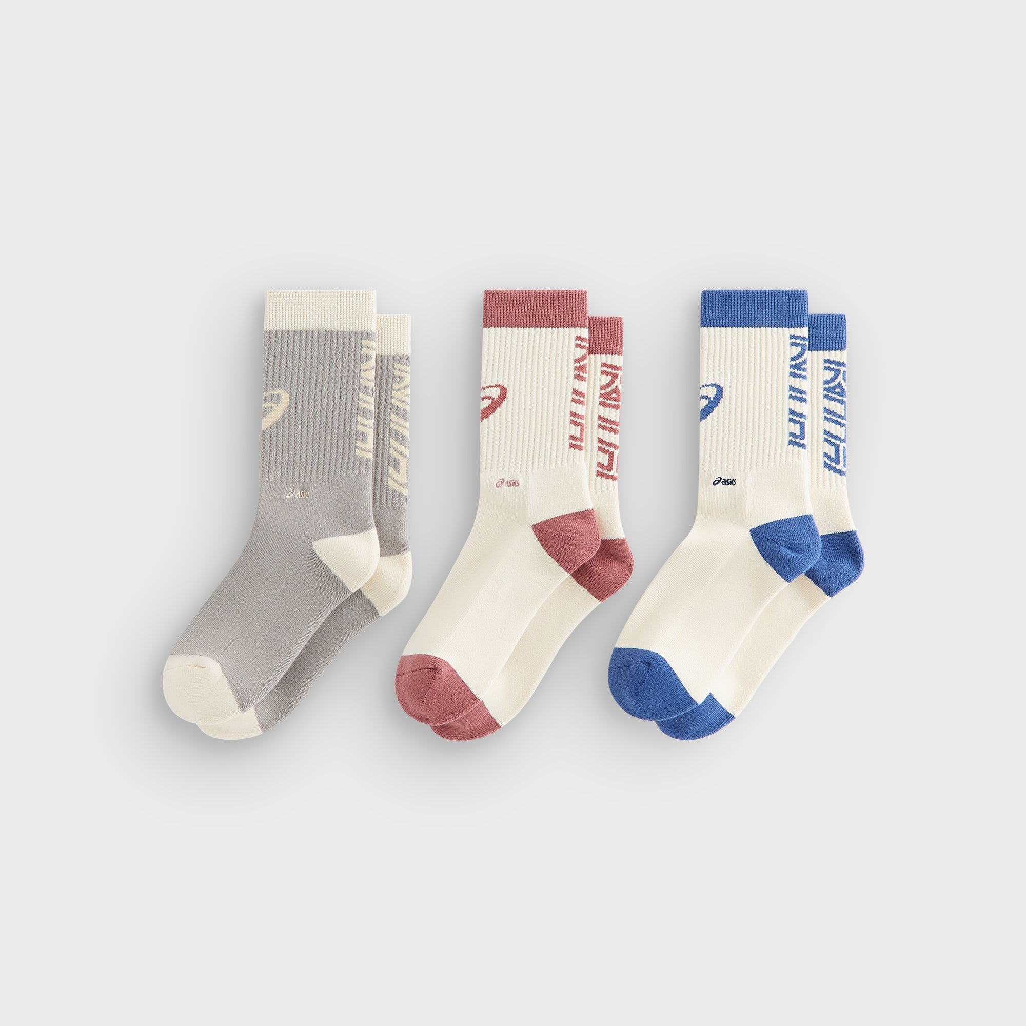レッグウェア Kith for ASICS Loyalty 3-Pack Crew Socks Kith for ASICS Loyalty Exclusive 3-Pack Crew Socks - Multi - PH