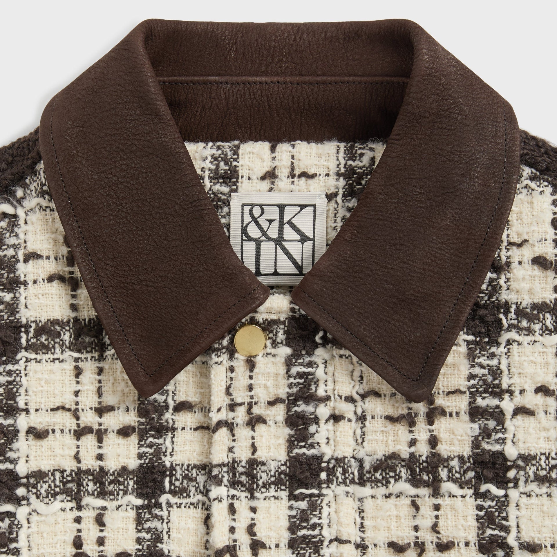 &Kin Mixed Tweed Hawthorne Flight Jacket - Sandrift - PH