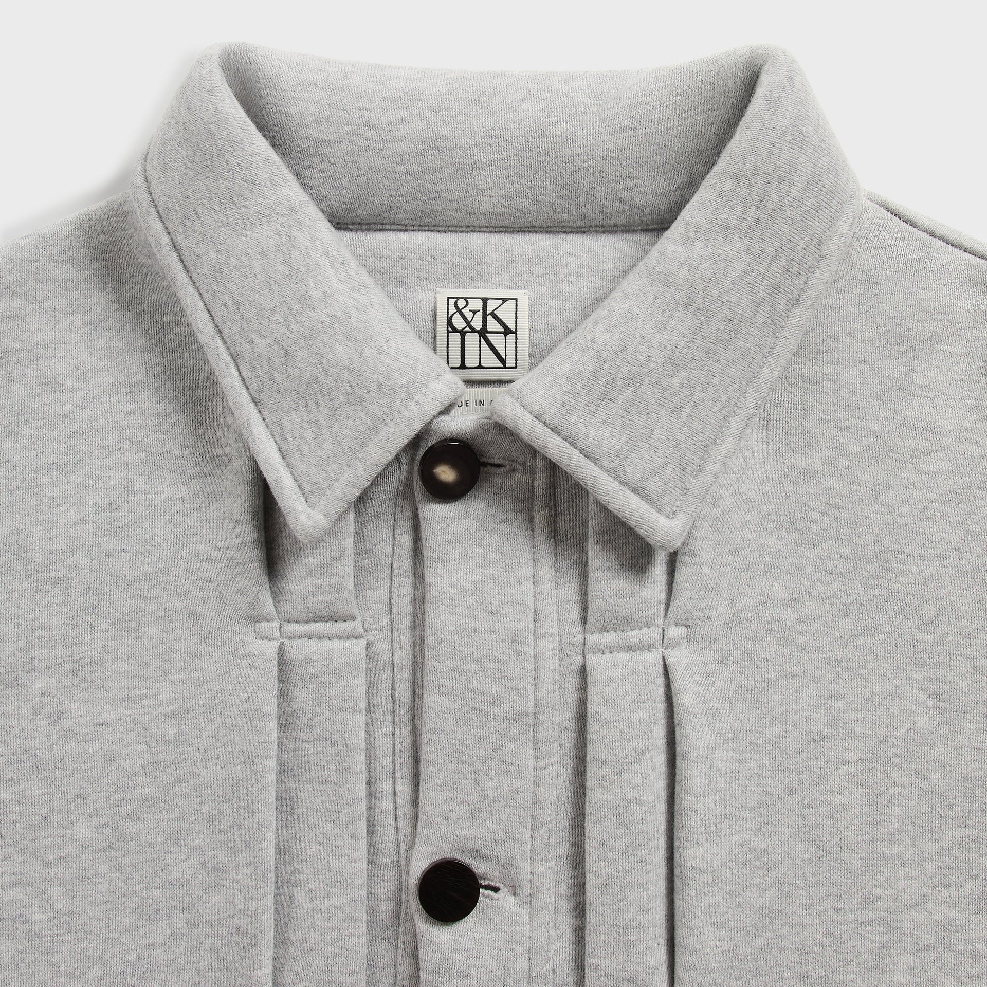 &Kin Plush Fleece Eito Workwear Jacket - Medium Heather Grey