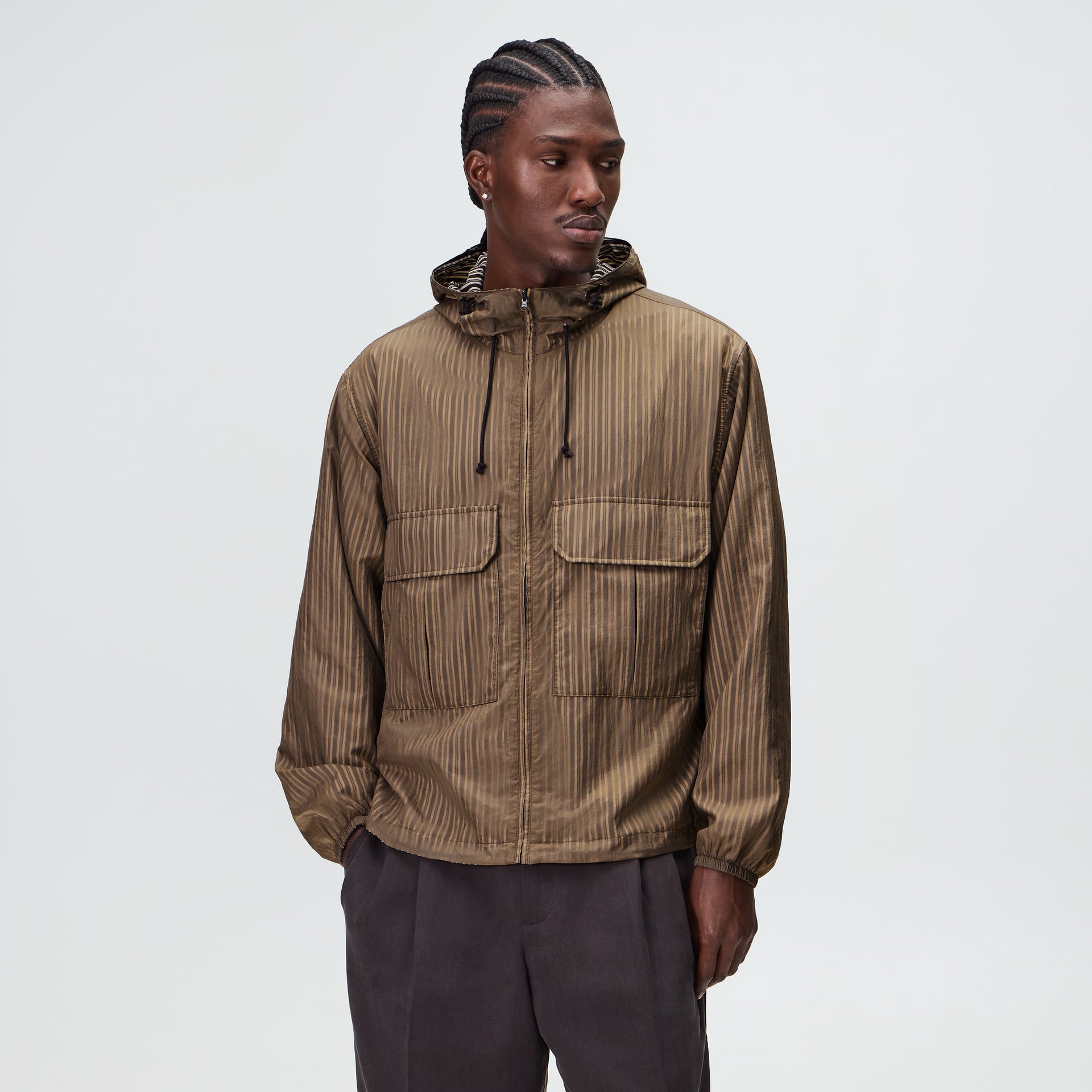 Kith Layered Stripe Raj Jacket - Gobi