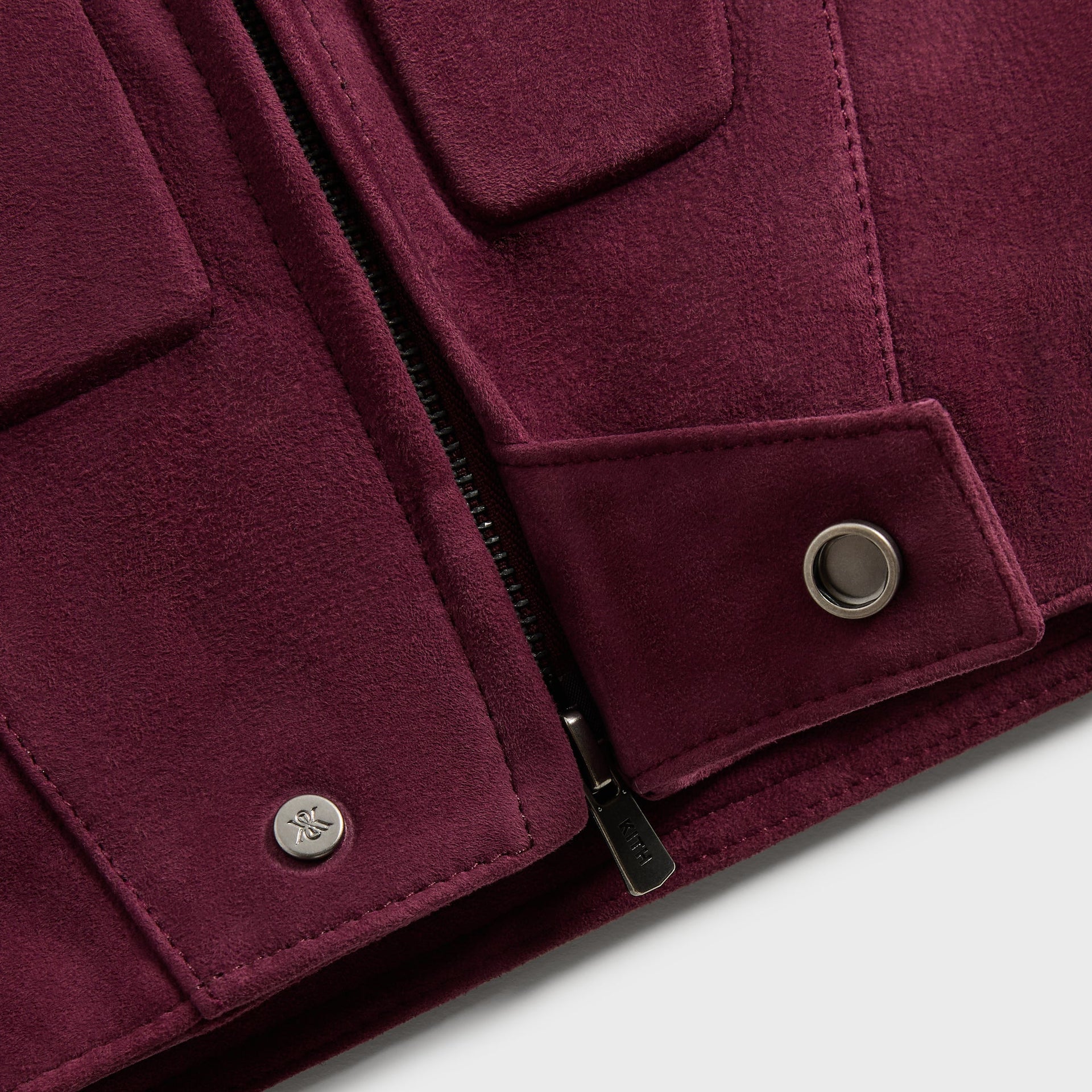 Kith Suede Wayne Moto Jacket - Magma
