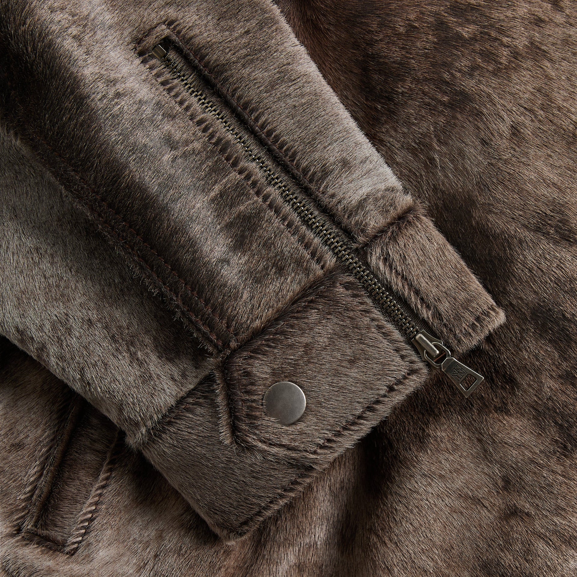&Kin Pony Hair Cassius Moto Jacket - Underground