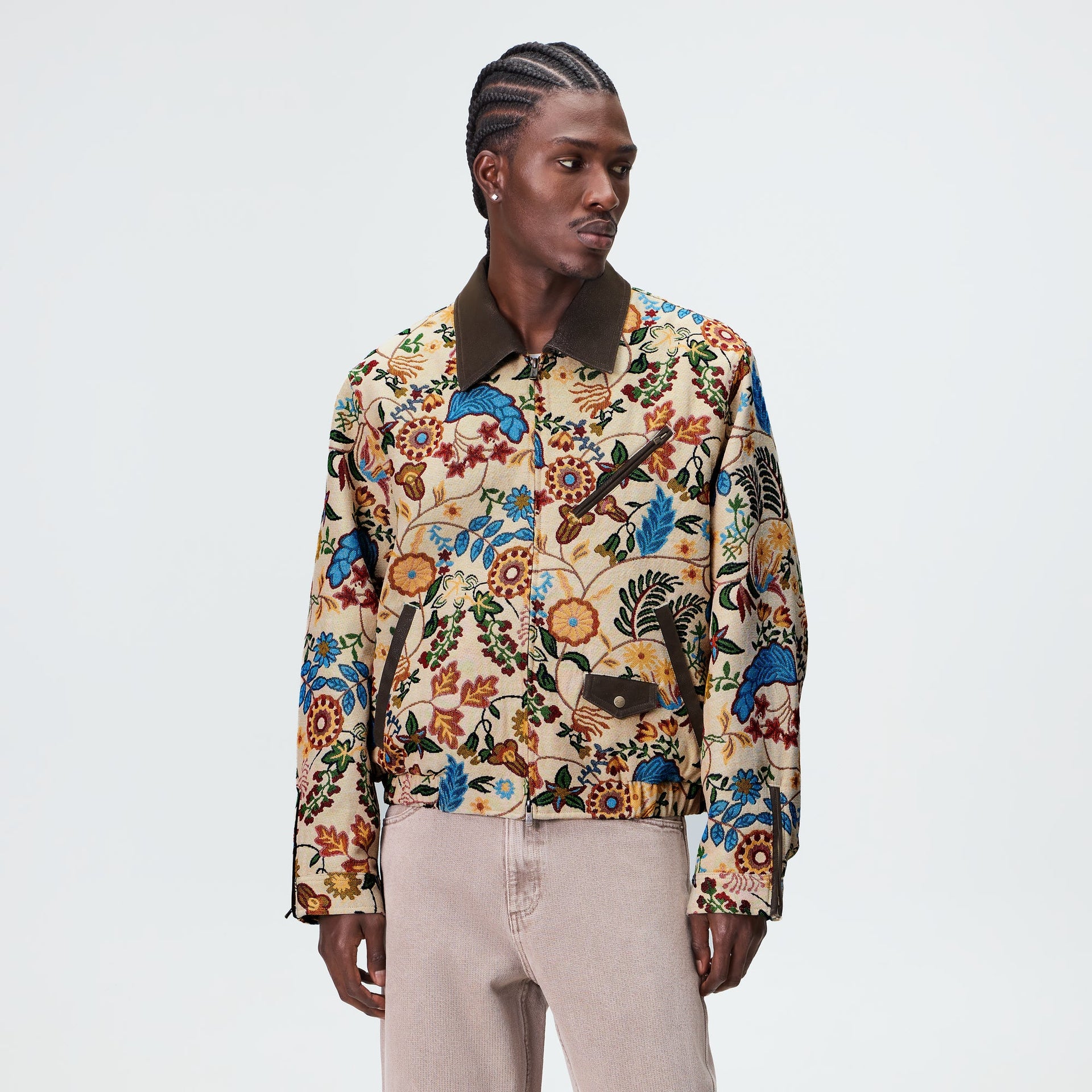 Kith Ornate Floral Tapestry Cassius Blouson Jacket - Durum