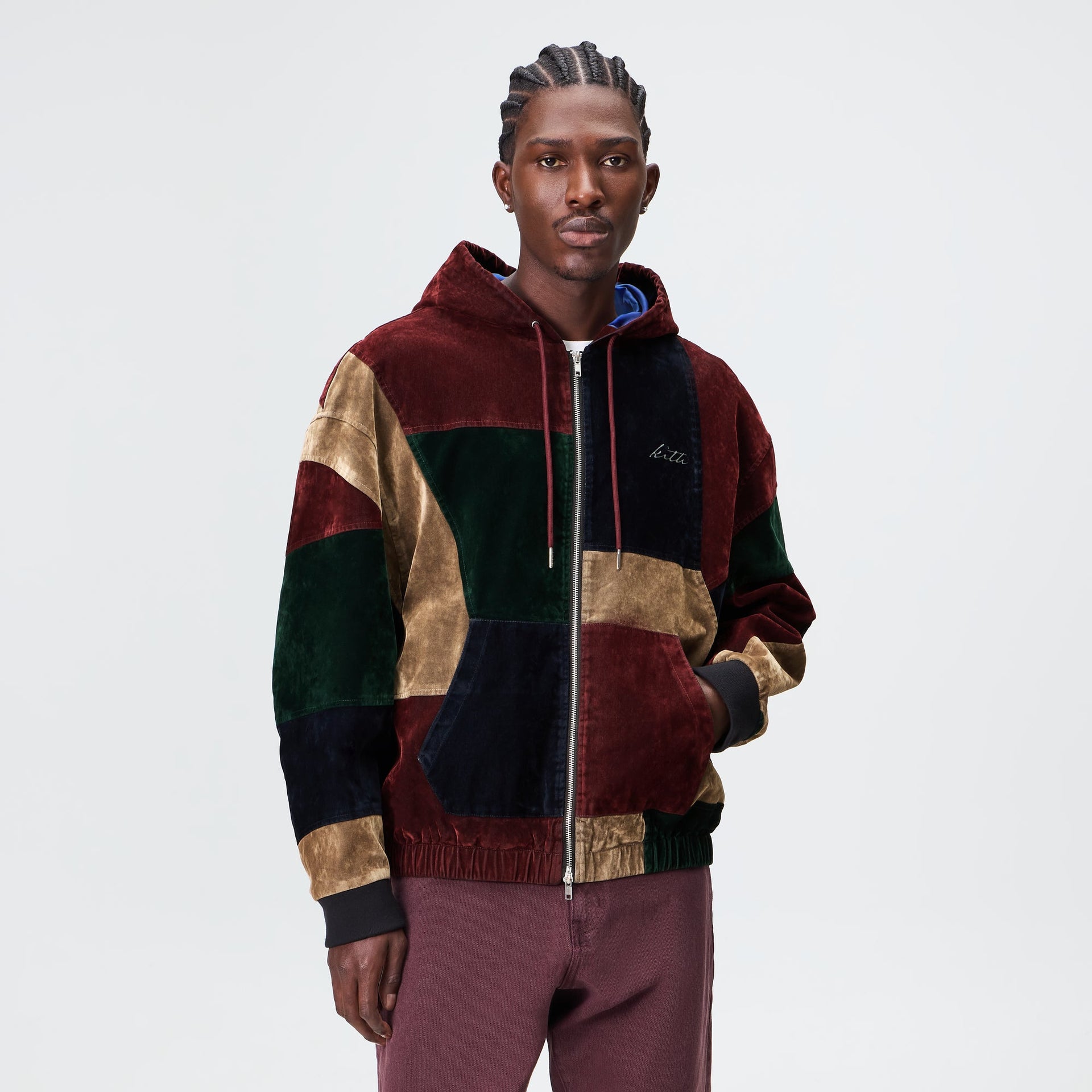 Kith Patchwork Flocked Denim Nyx Hooded Jacket - Essence