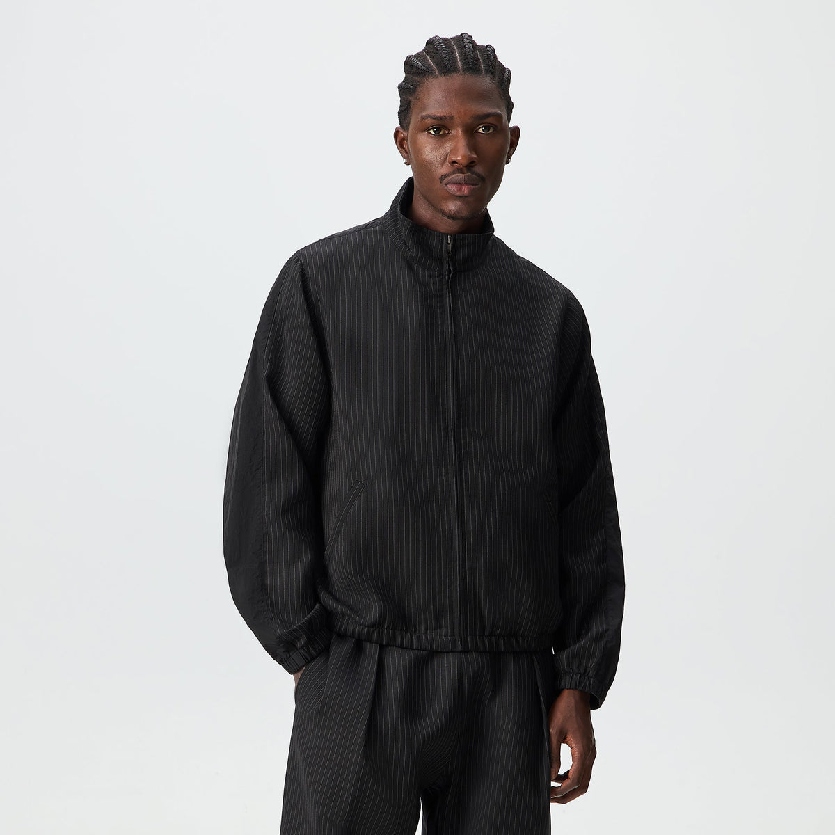 Kith Pinstripe Rui Track Jacket - Black