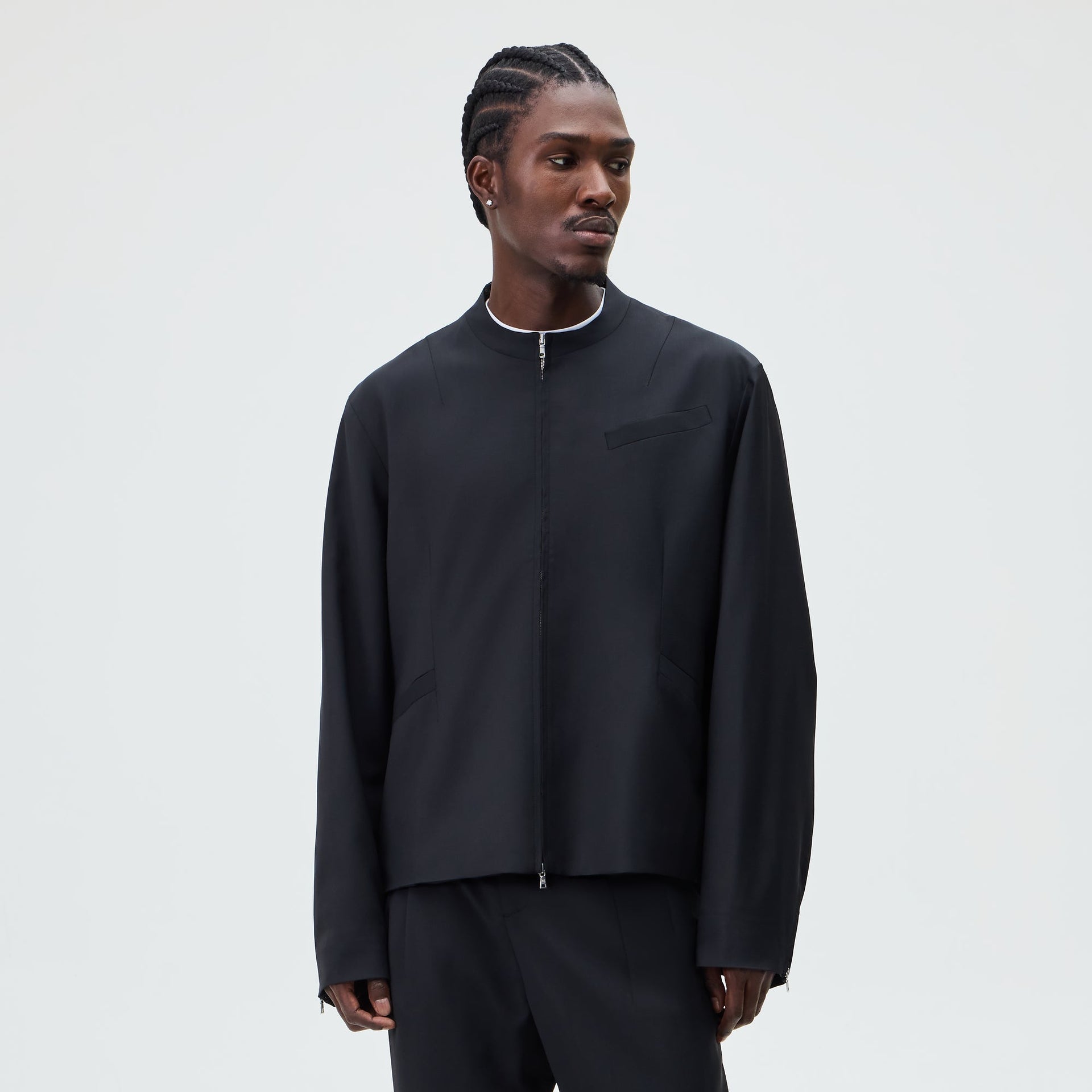 &Kin Tropical Wool Denez Jacket - Black