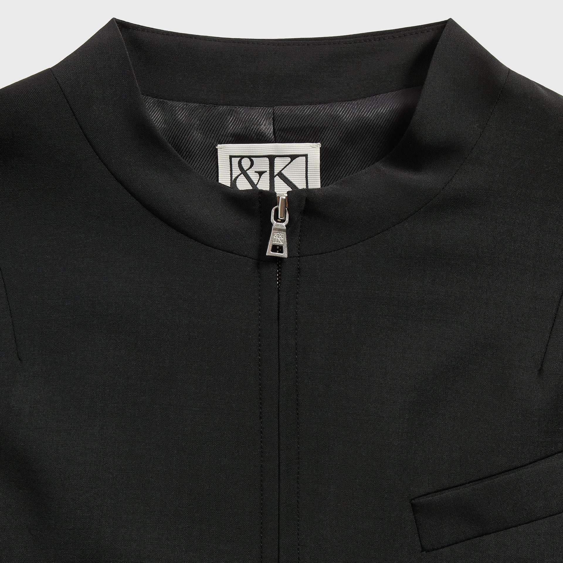 &Kin Tropical Wool Denez Jacket - Black