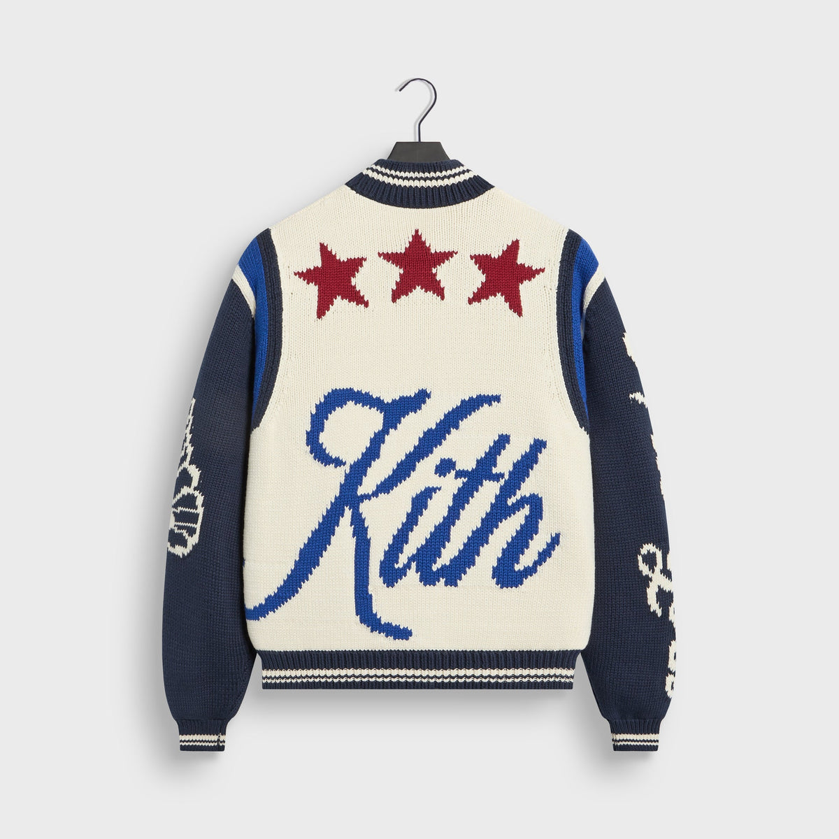 Kith Porter Varsity Knit Bomber Jacket - Sandrift