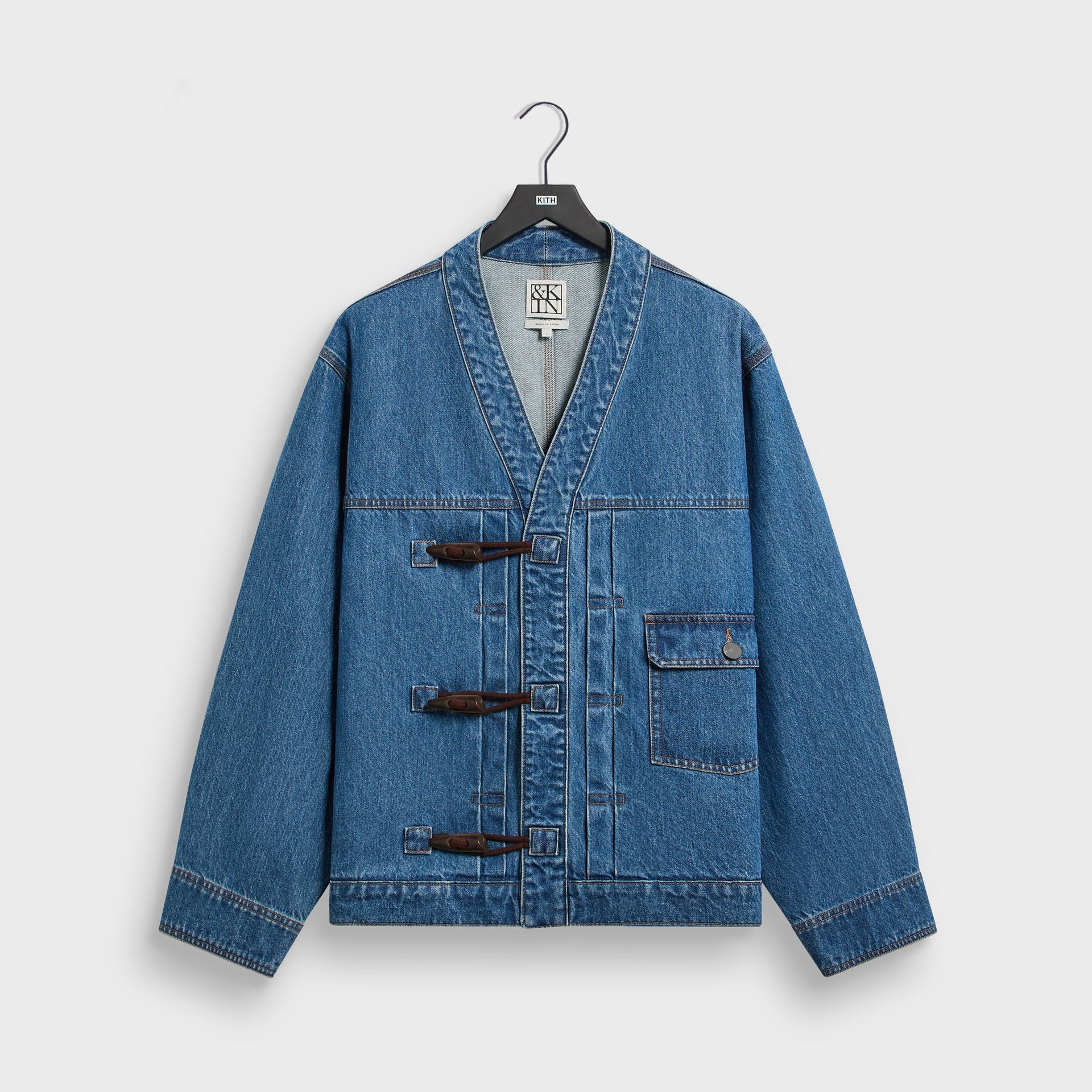 &Kin Denim Clint Trucker Jacket - River Indigo