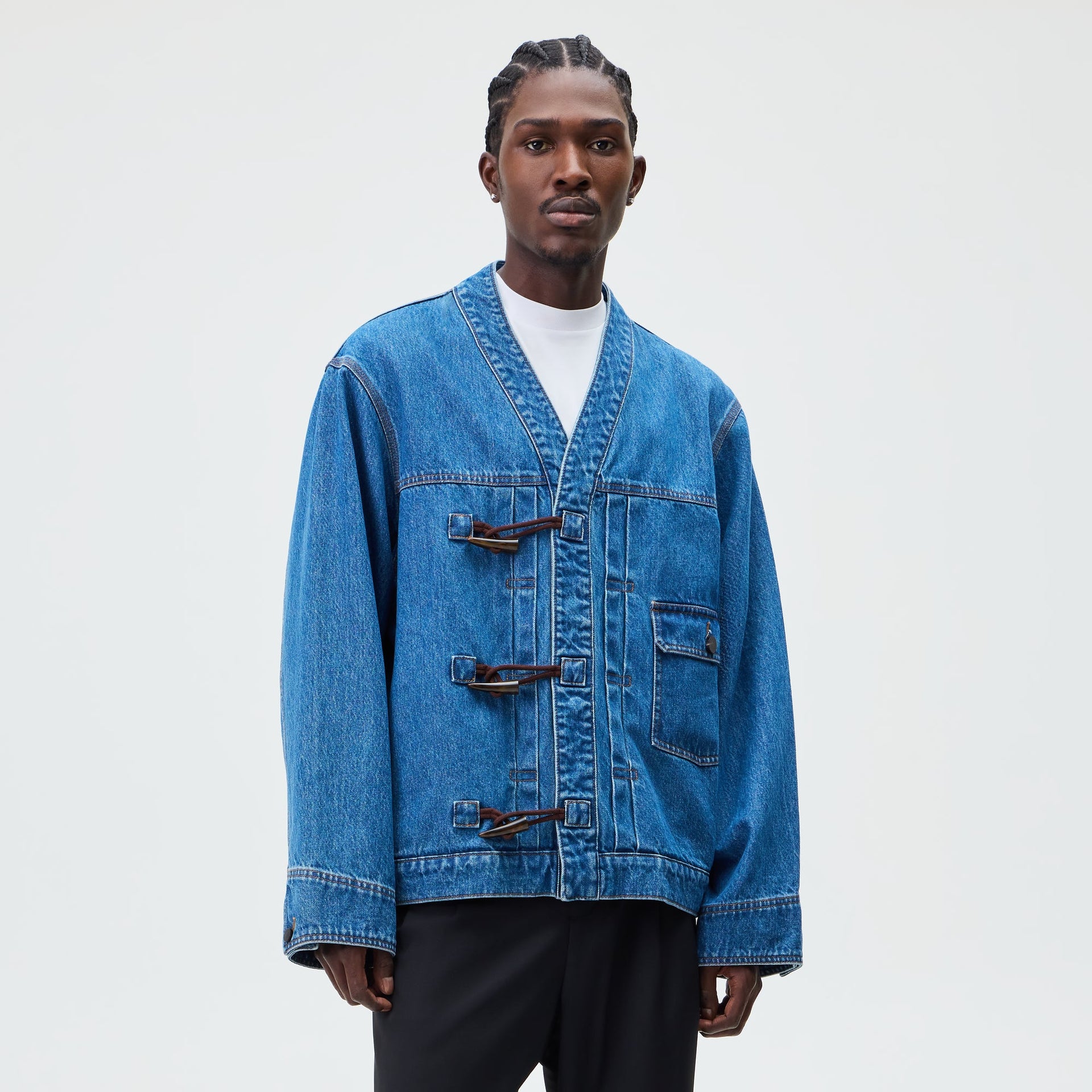 &Kin Denim Clint Trucker Jacket - River Indigo