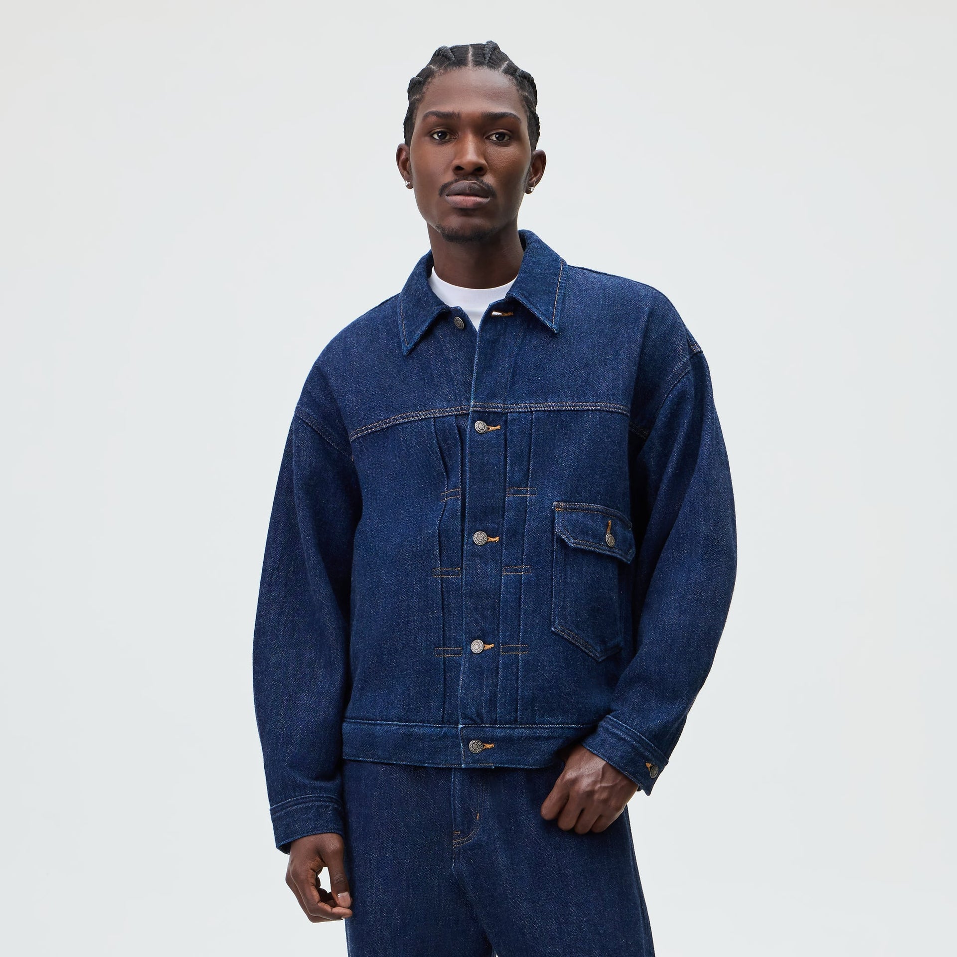 &Kin Rope Twill Alonzo Jacket - Dark Indigo