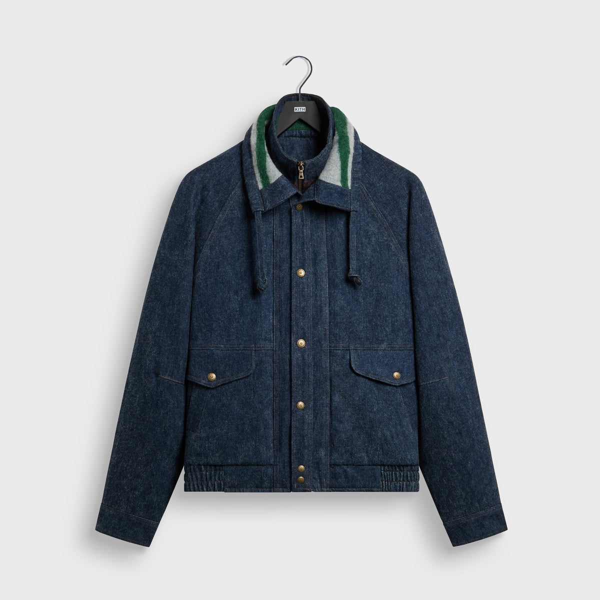 &Kin Brushed Denim Erin Jacket - Dark Indigo