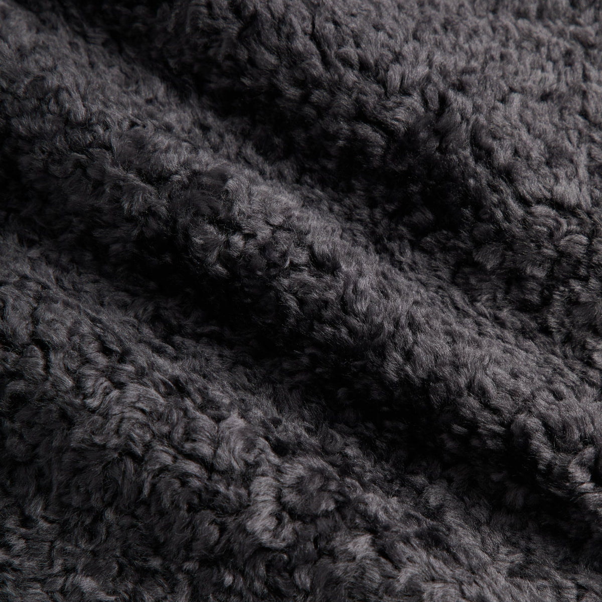 Kith Shearling Ryer Hooded Jacket - Carbon