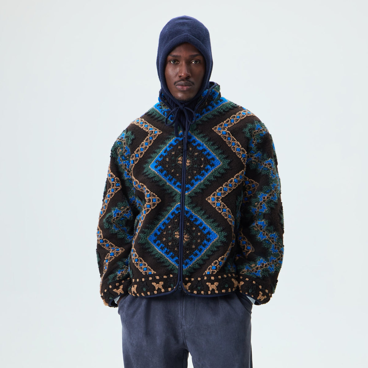 Kith Geo Chevron Sherpa Harper Jacket - Kindling