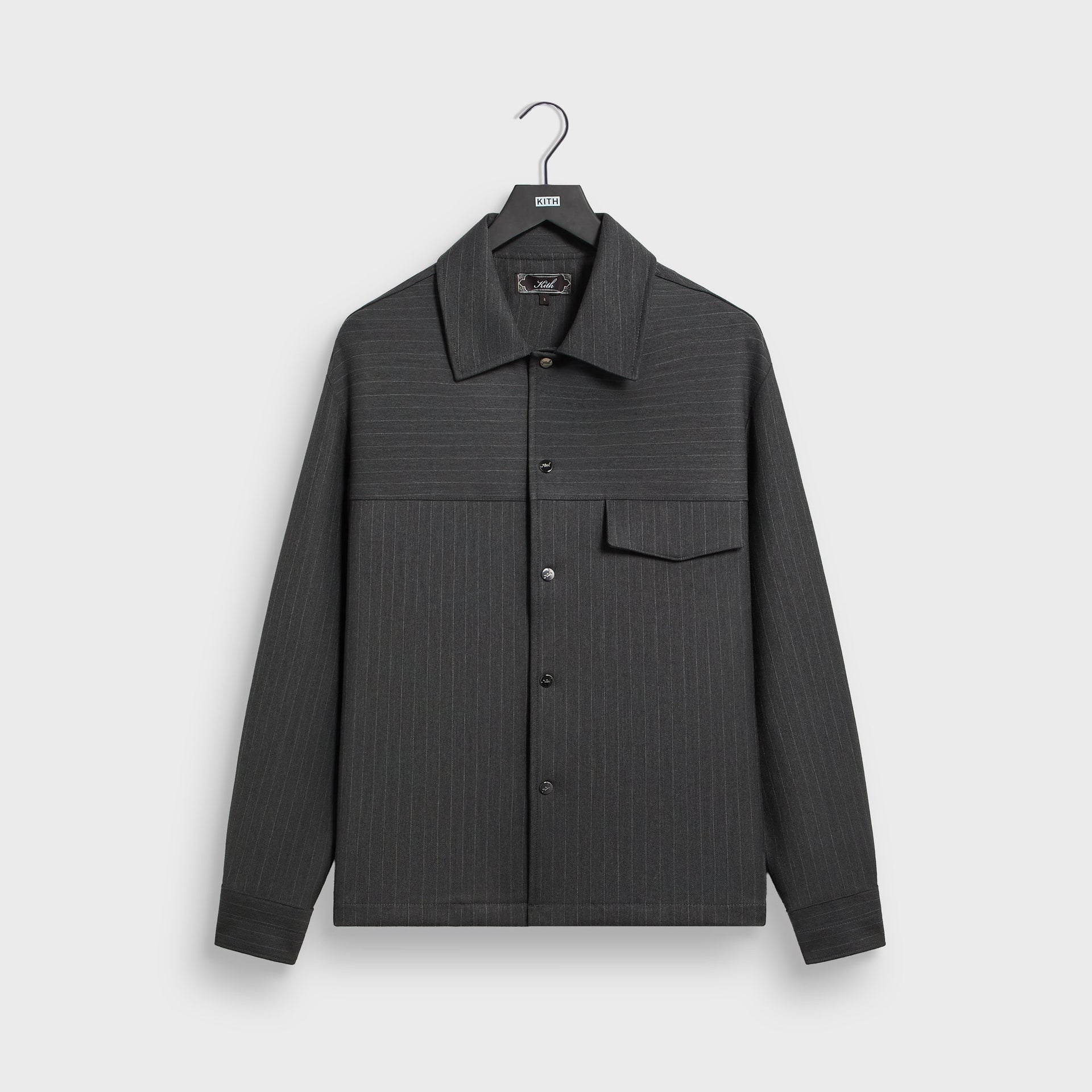 Kith Double Weave Montague Shirt - Dark Heather Grey