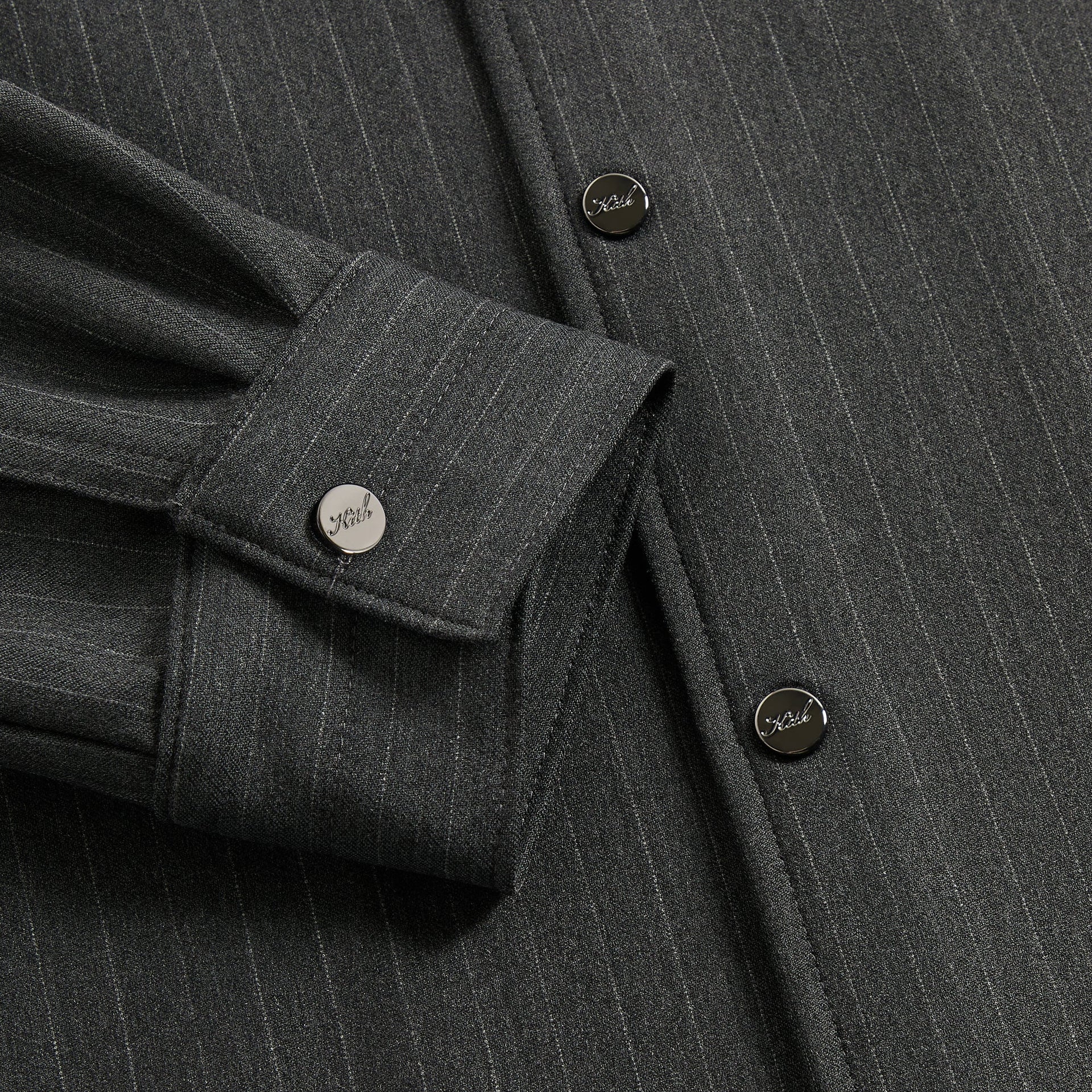 Kith Double Weave Montague Shirt - Dark Heather Grey